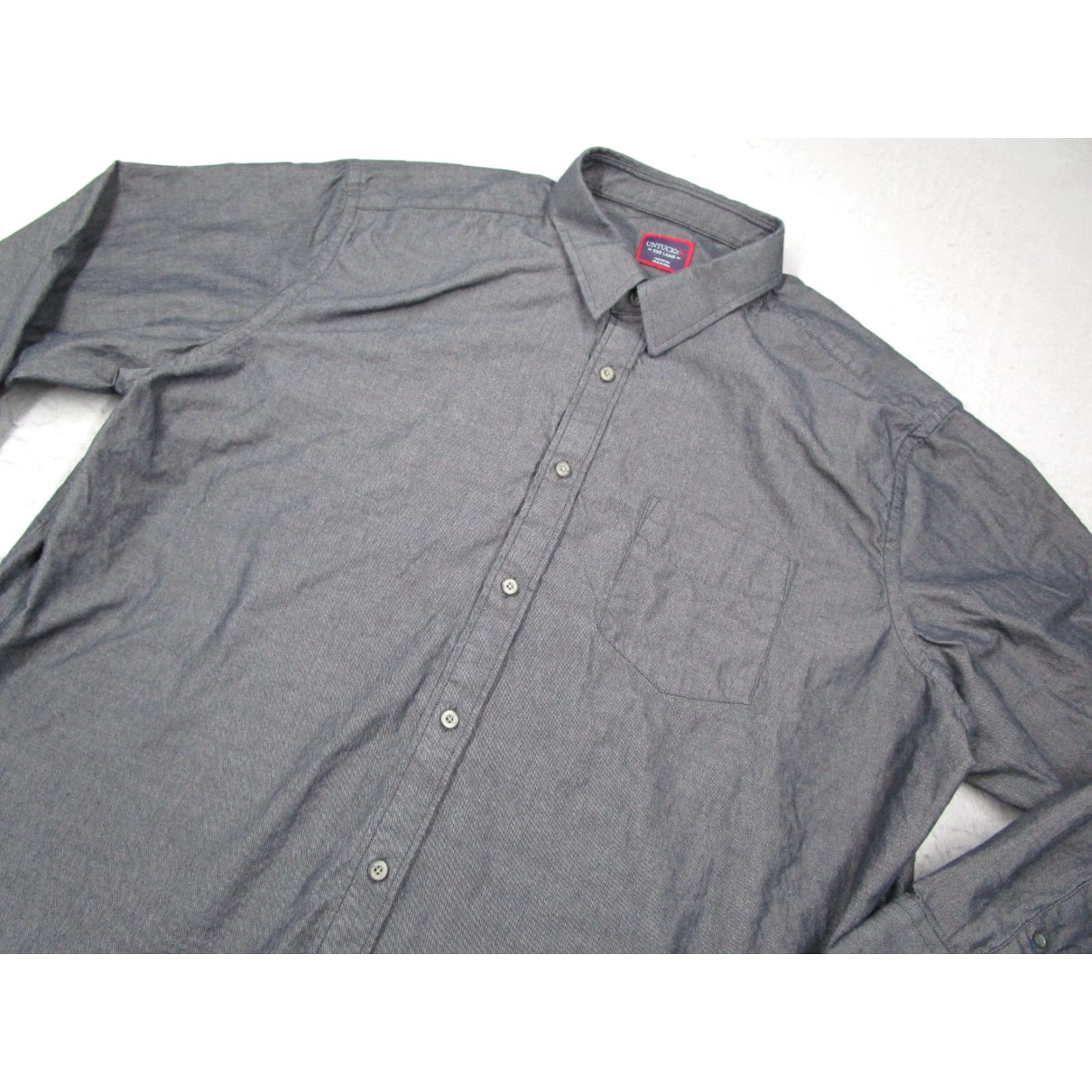 UNTUCKit VINTAGE UNTUCKit Men’s Button-Up Shirt Long Sleeve Collared 3XL Gray Cotton Casual Classic Size US XXL / EU 58 / 5 - 2 Thumbnail
