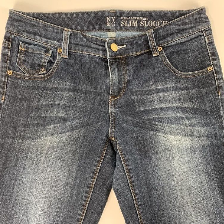 Denime VINTAGE NY & C Womens Jeans Slim Straight Blue Denim 6 Slim 30” Inseam 16” Waist Womens Size 28" / US 6 / IT 42 - 4 Thumbnail