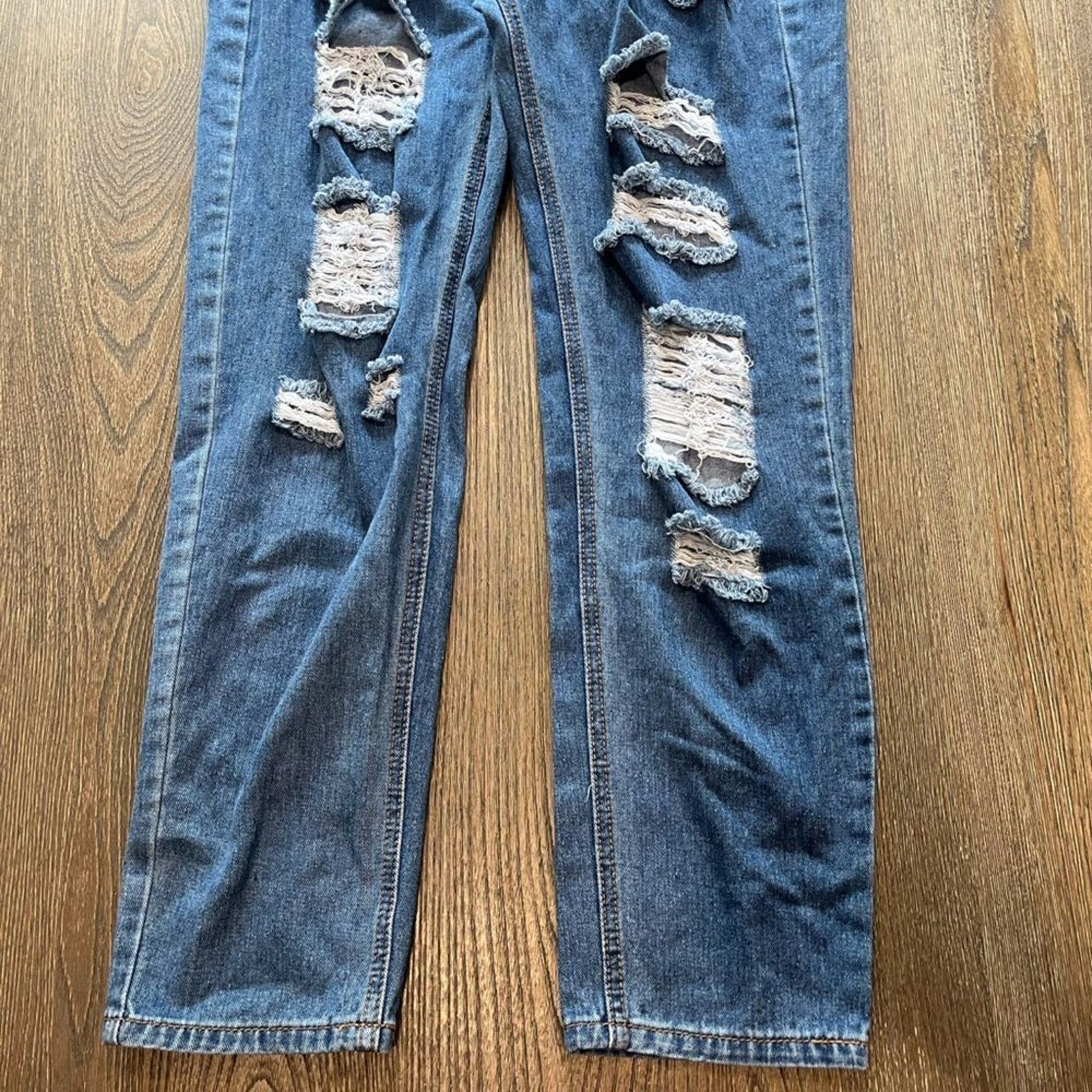 Other Denim Blvd Medium Wash Distressed High Rise Size 27" / US 4 / IT 40 - 2 Thumbnail