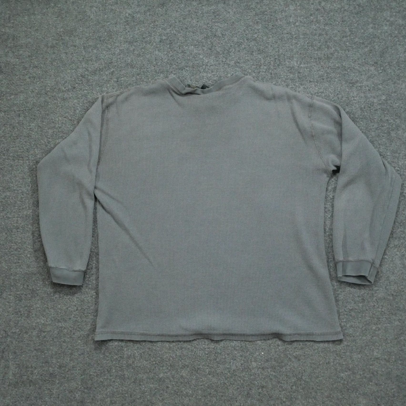 Vintage VINTAGE Stefano Thermal Shirt Mens XL Grey Waffle Knit Base Layer Y2K Size US XL / EU 56 / 4 - 6 Thumbnail