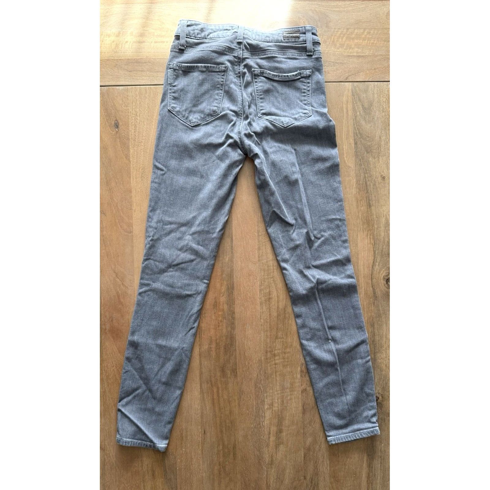 Paige Paige Jeans Ankle Gray Womens Size 25 Slim Denim Cotton Blend 5-Pocket Rise Mid 27in Inseam Stretch Button Zip Logo Bohemian City Preppy Band Size 42" / US 20 - 2 Thumbnail