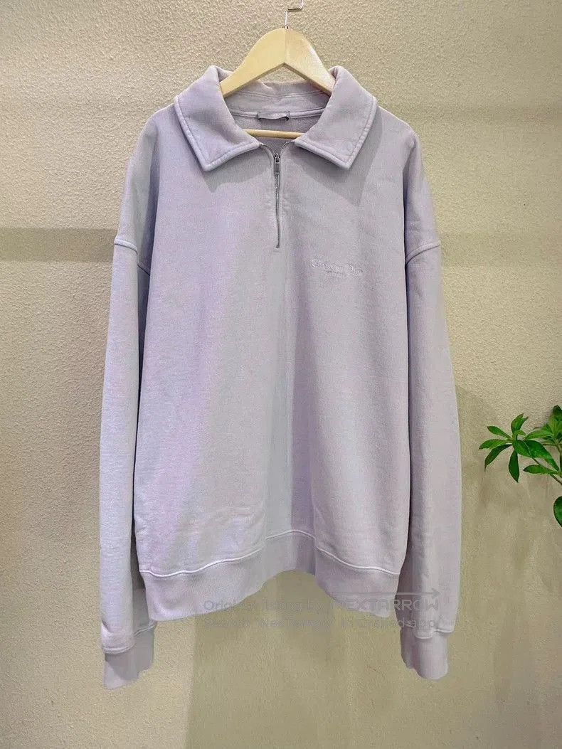 Dior Dior Logo Embroidered Purple Half-Zip Sweatshirt. Size US M / EU 48-50 / 2 - 1 Thumbnail