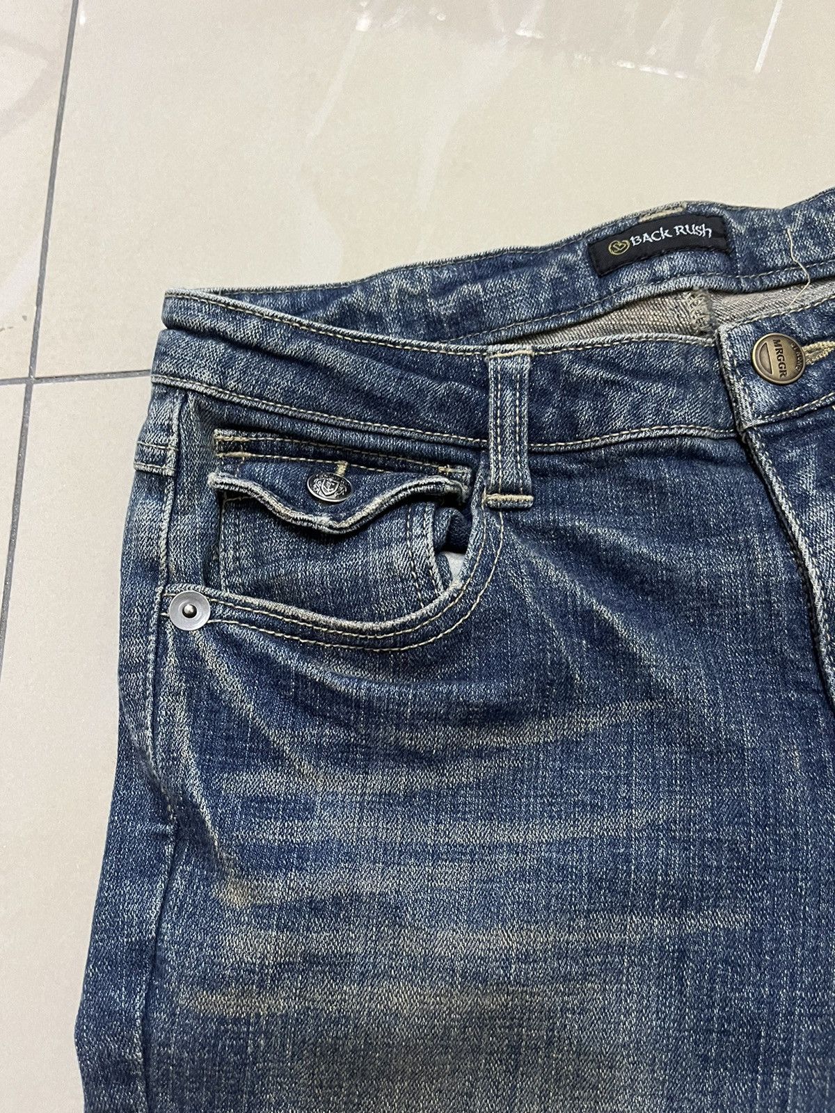 If Six Was Nine × Jean × Tornado Mart Flare jeans back rush distressed mud rusty low rise Size US 28 / EU 44 - 5 Thumbnail