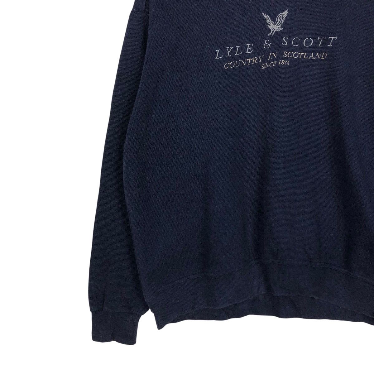 Japanese Brand × Vintage 📌Vintage Sweatshirt Lyle & Scott Big Logo Embroidered Size US L / EU 52-54 / 3 - 5 Thumbnail