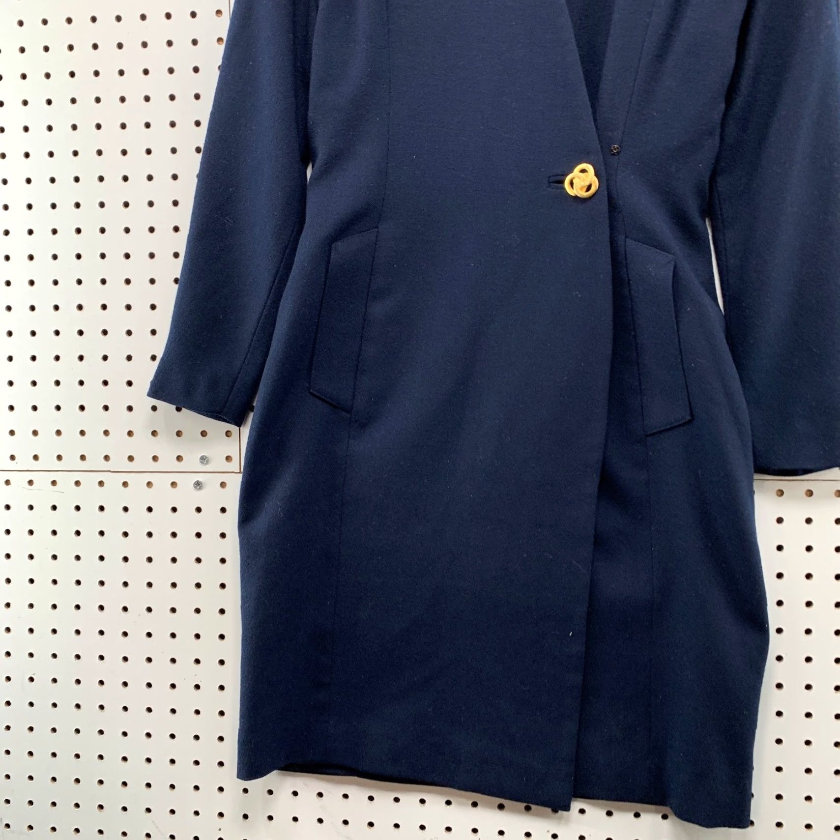 Vintage VINTAGE Gillian Blazer Coat Wool Dress Womens Size 6 Navy Blue Gold Button ILGWU Blazer Jacket Size M / US 6-8 / IT 42-44 - 5 Thumbnail