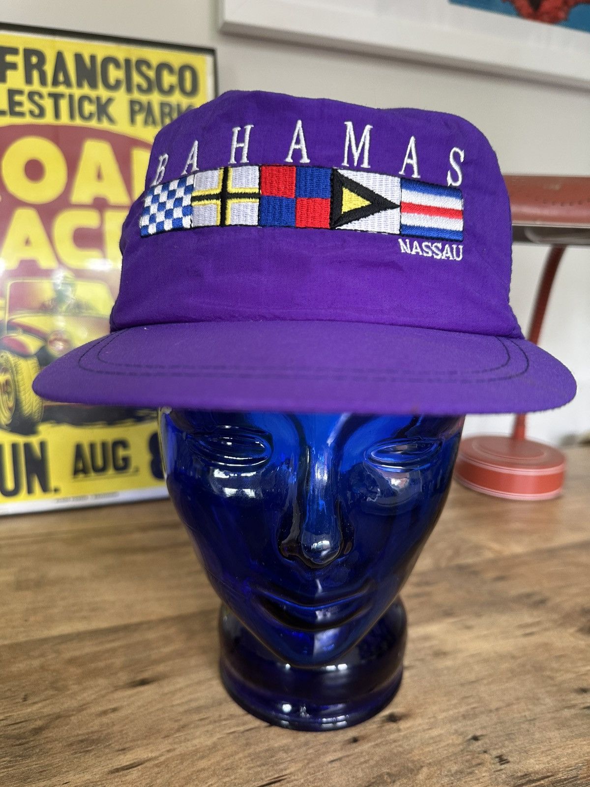 Vintage Vintage 90s Bahamas Tourist Nylon Snapback hat Size ONE SIZE - 1 Thumbnail