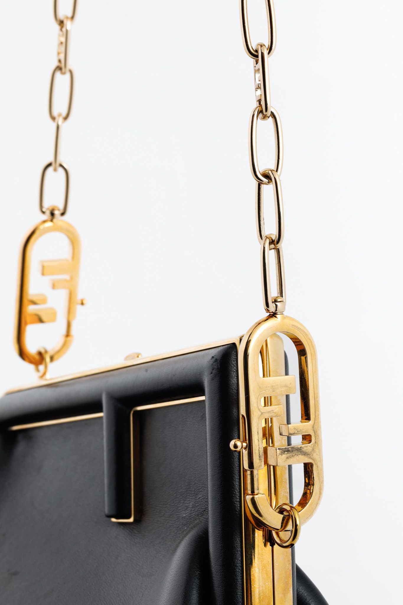 Fendi Fendi Timeless Strap You Gold-Tone FF Chain Shoulder Strap Size ONE SIZE - 5 Thumbnail