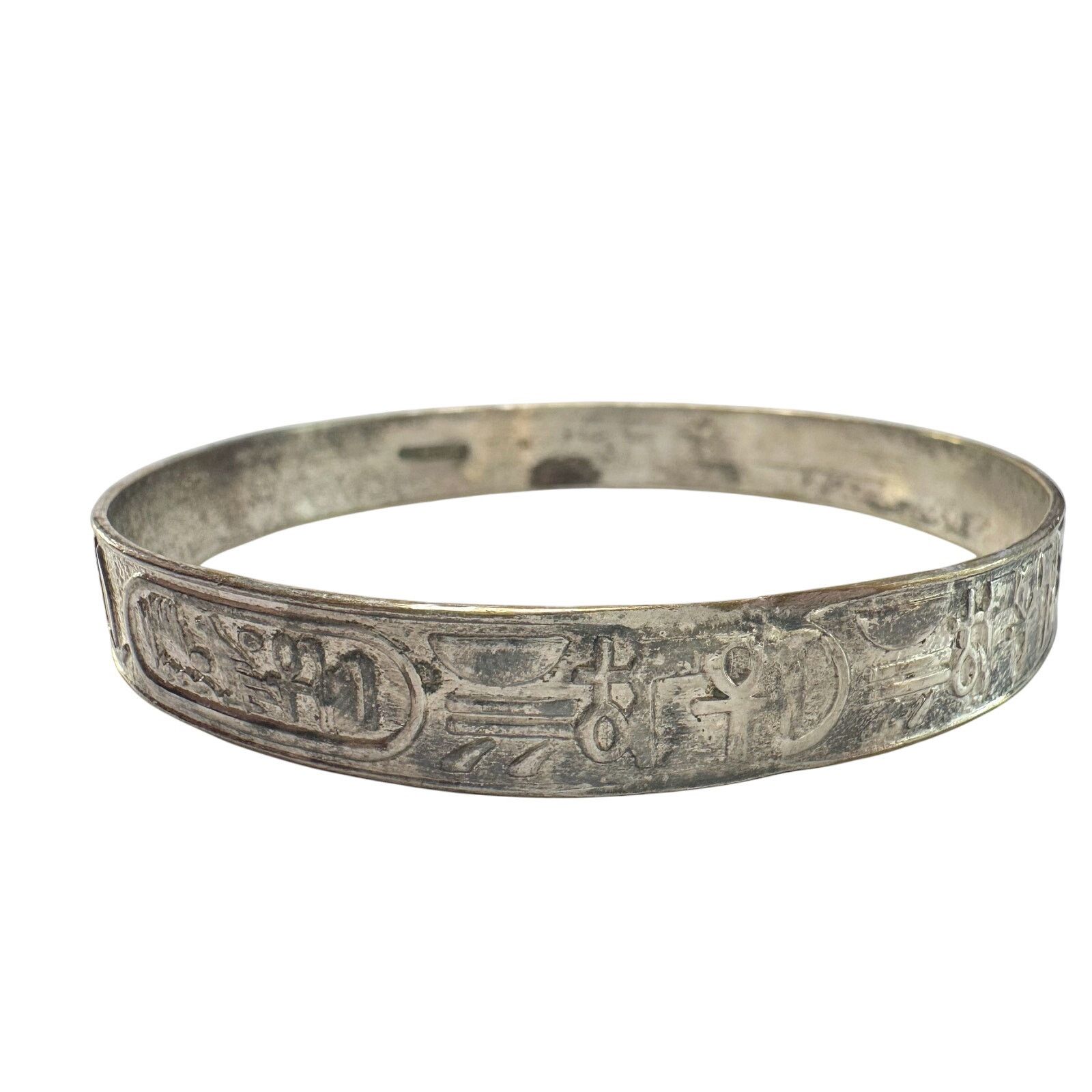 Other Symbol Etched Silverplated Bangle bracelets Stamped MEXICO Size ONE SIZE - 14 Thumbnail