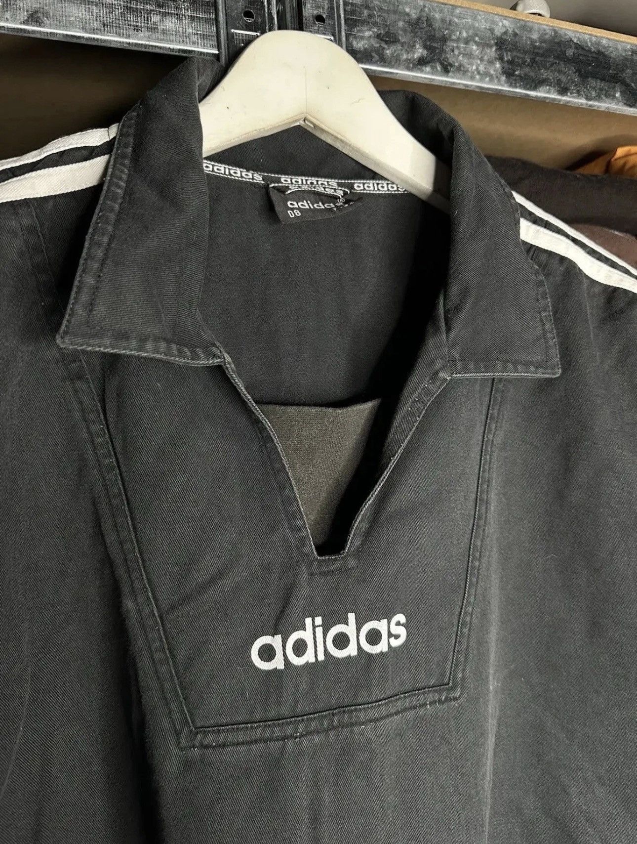 Adidas Vintage Washed Adidas 3 Striped Sweatshirt Jacket 90s Y2K Size US L / EU 52-54 / 3 - 3 Thumbnail
