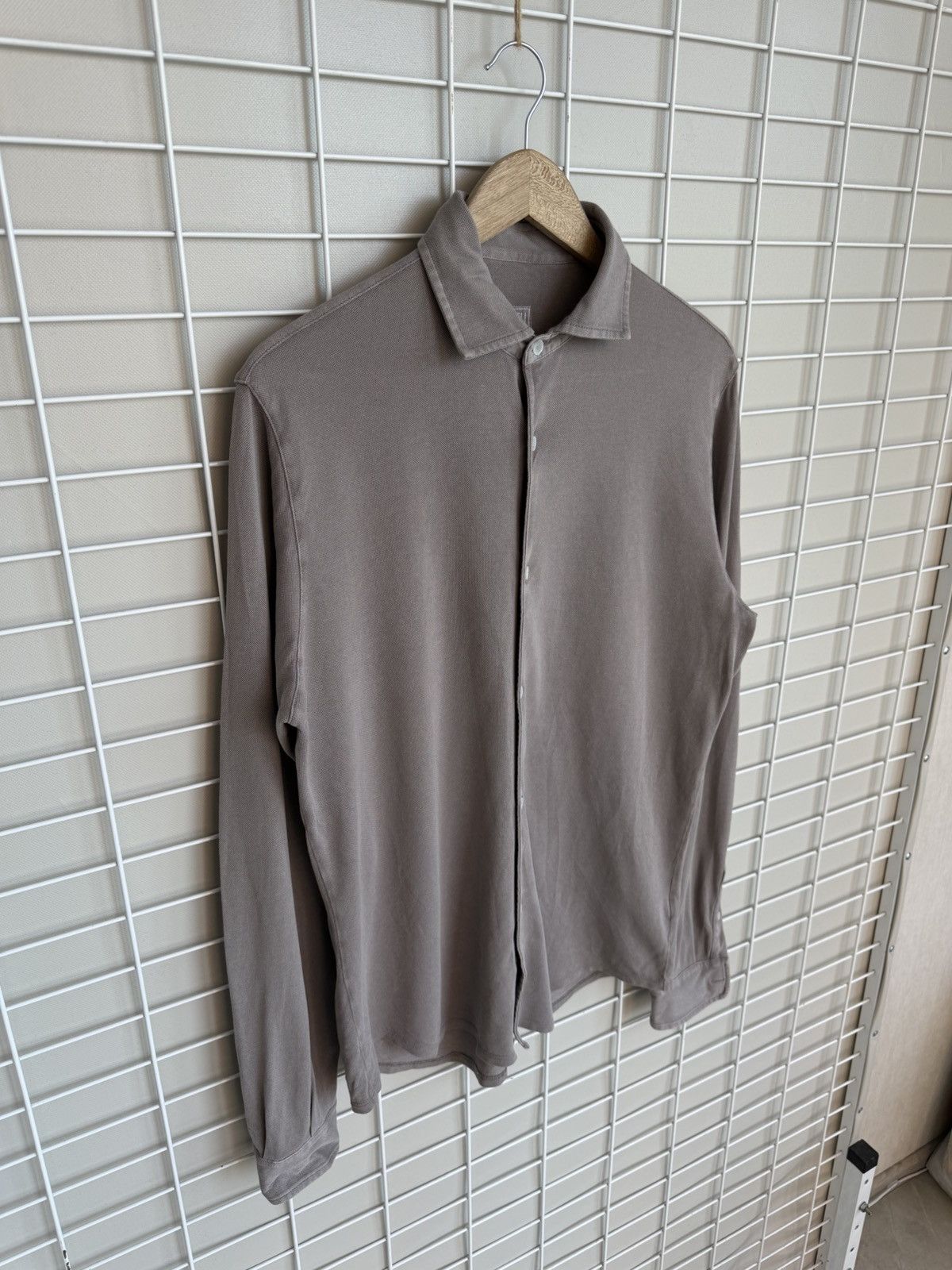 Fedeli Fedeli Pique Button Shirt Mens Size 52 or M Chambray Size US M / EU 48-50 / 2 - 5 Thumbnail