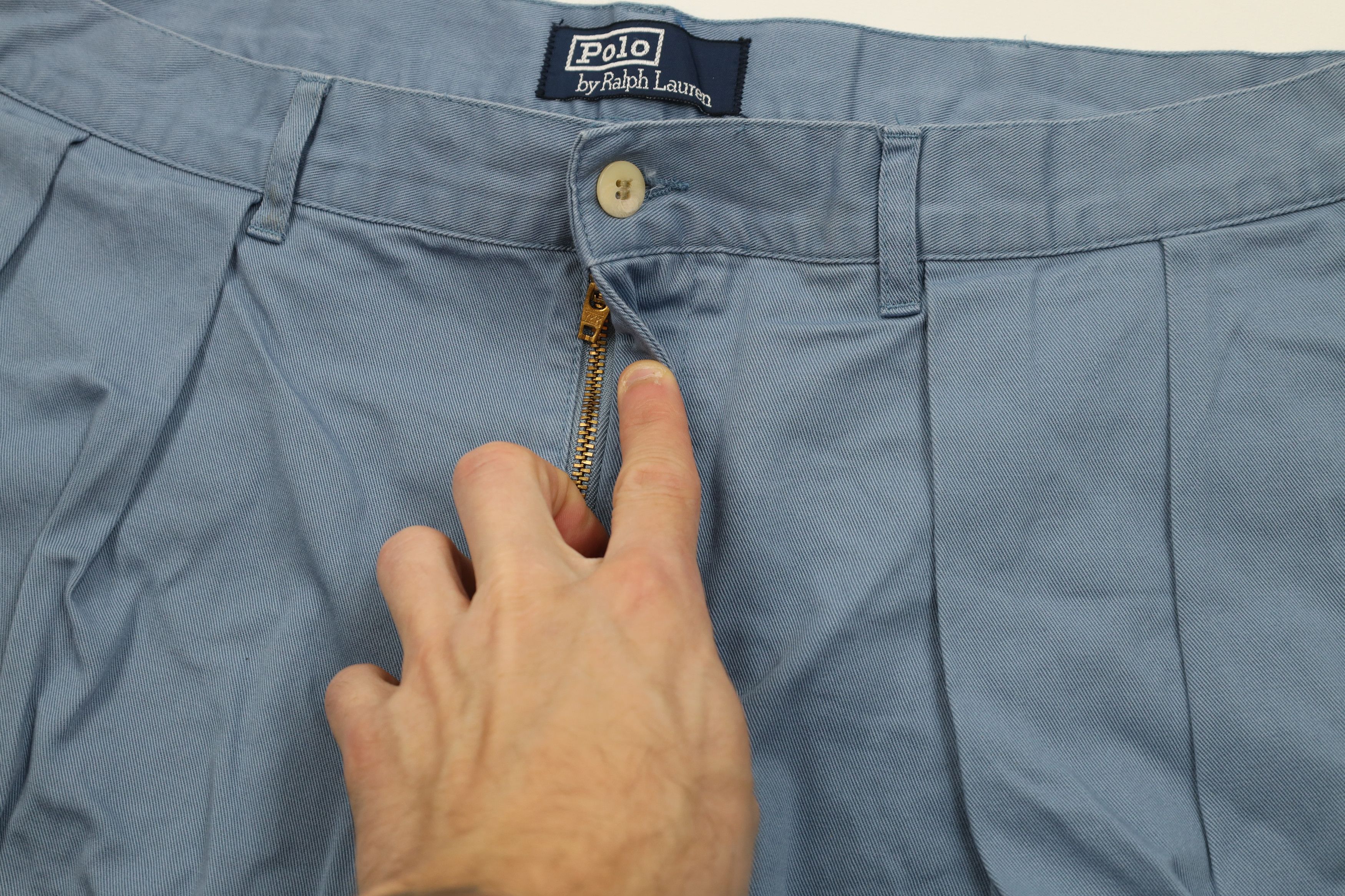 Ralph Lauren Vintage 90s Ralph Lauren Golf Chino Shorts Blue Cotton Size US 36 / EU 52 - 5 Thumbnail