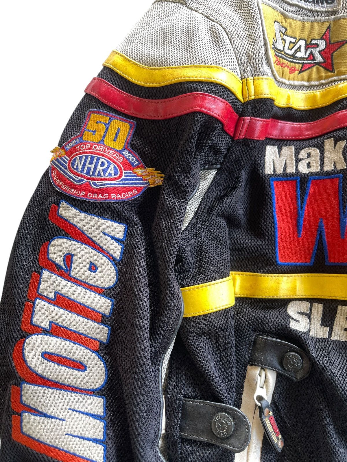 YELLOW CORN Vintage Yellow Corn X Lubricant NHRA Racing Schoeller Jacket Size US L / EU 52-54 / 3 - 10 Thumbnail