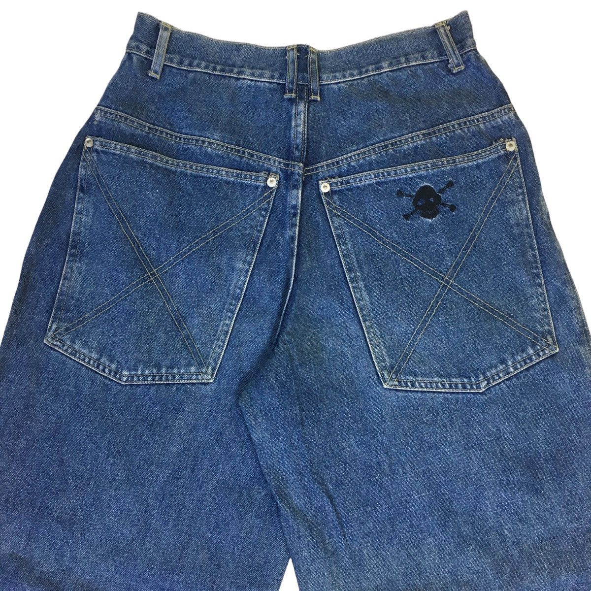 Japanese Brand Vintage Japanese Embroidery Skull Baggy Pant Size US 29 - 1 Thumbnail