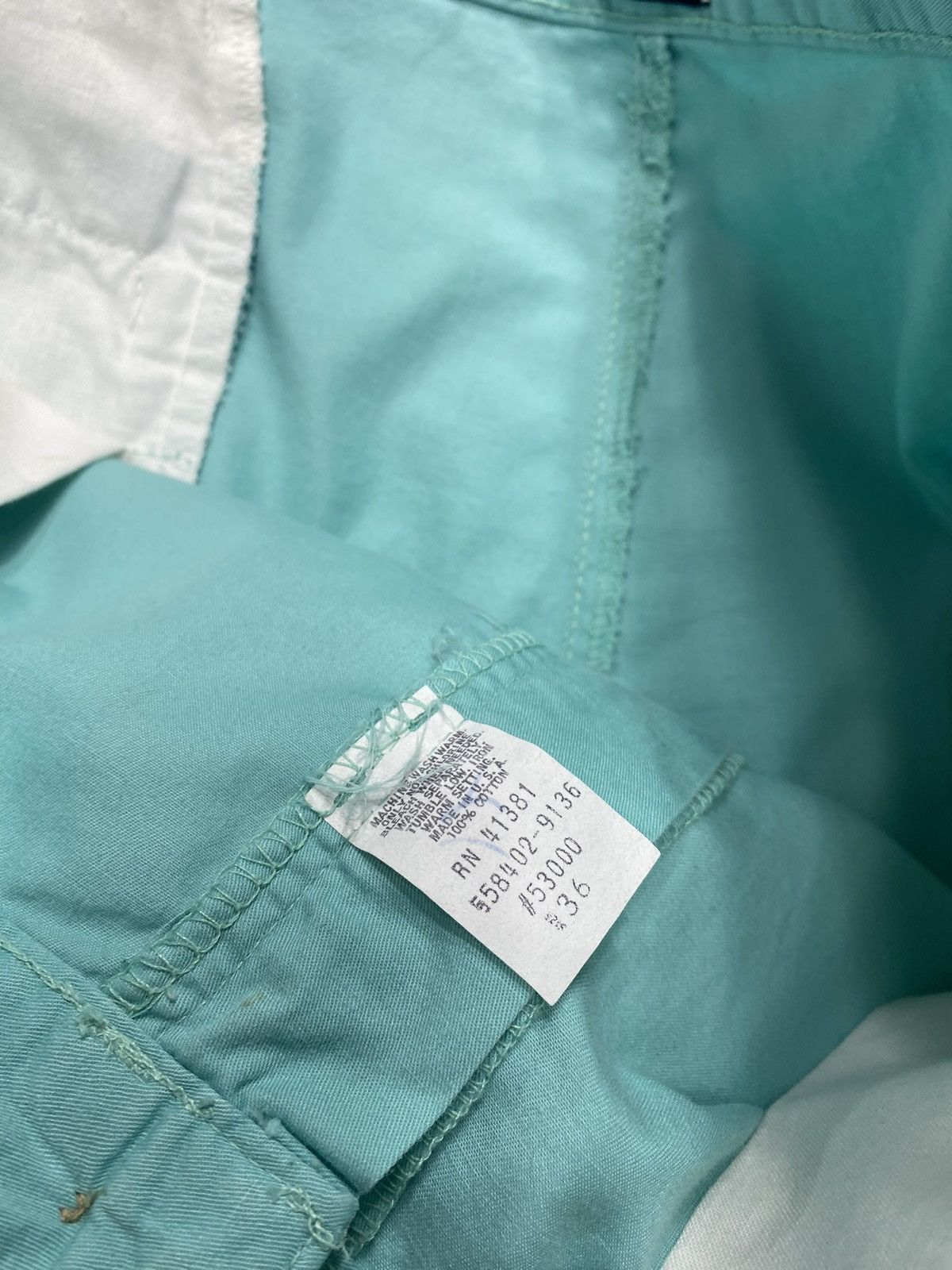 Polo Ralph Lauren 80’s Vintage Polo Ralph Lauren Light Teal Chino Shorts Size US 36 / EU 52 - 3 Thumbnail