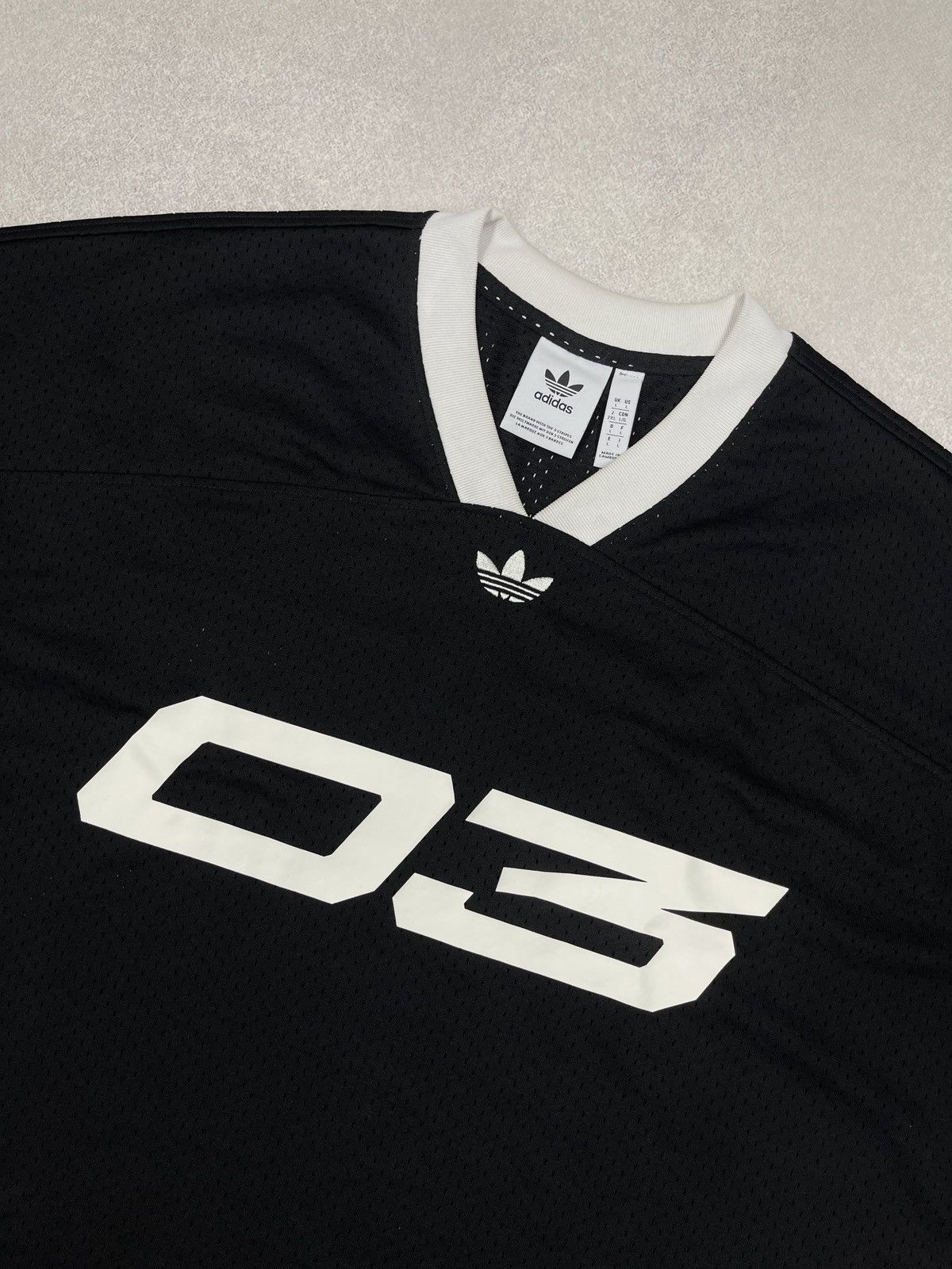 Adidas Mens Adidas Sports Jersey Black Double Big Logo Size US L / EU 52-54 / 3 - 5 Thumbnail