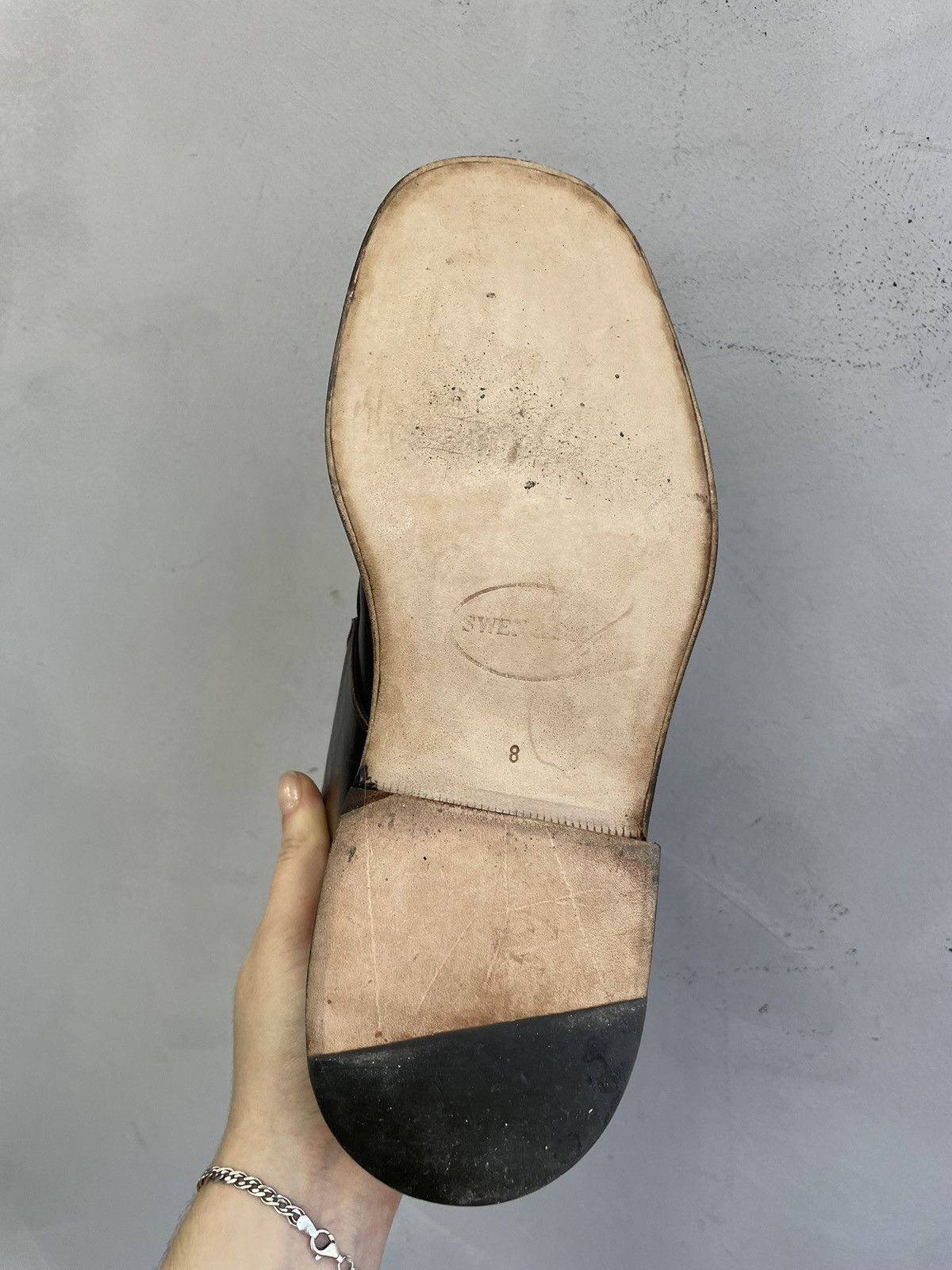 Other intage Hand Made leather loafers brogue shoes England style Size US 8 / EU 41 - 7 Thumbnail