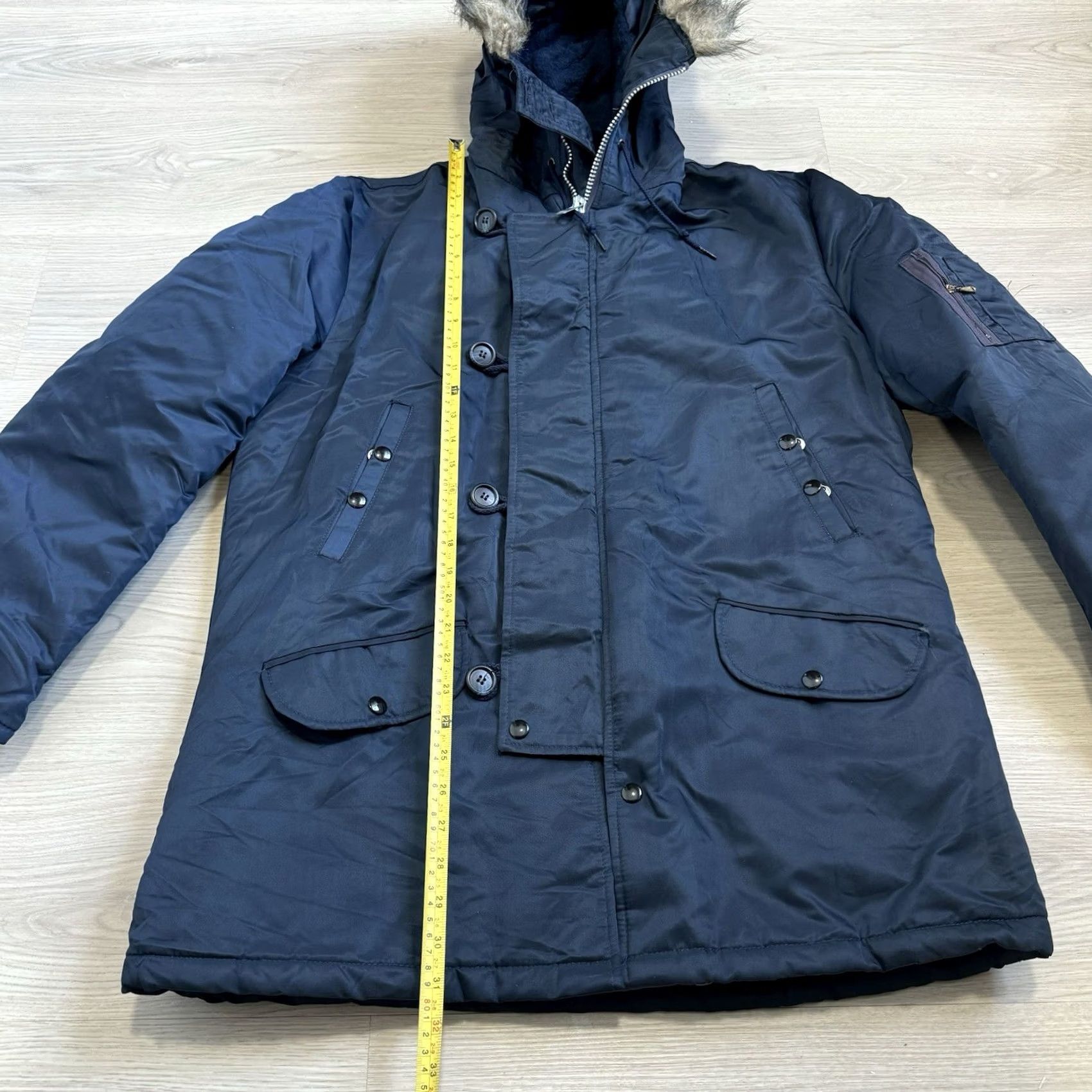 Vintage VINTAGE N3b Parka Navy Blue Men Flying Jacket Authentic Arctic Snorkel Parka 40 Size US XXS / EU 40 - 6 Thumbnail