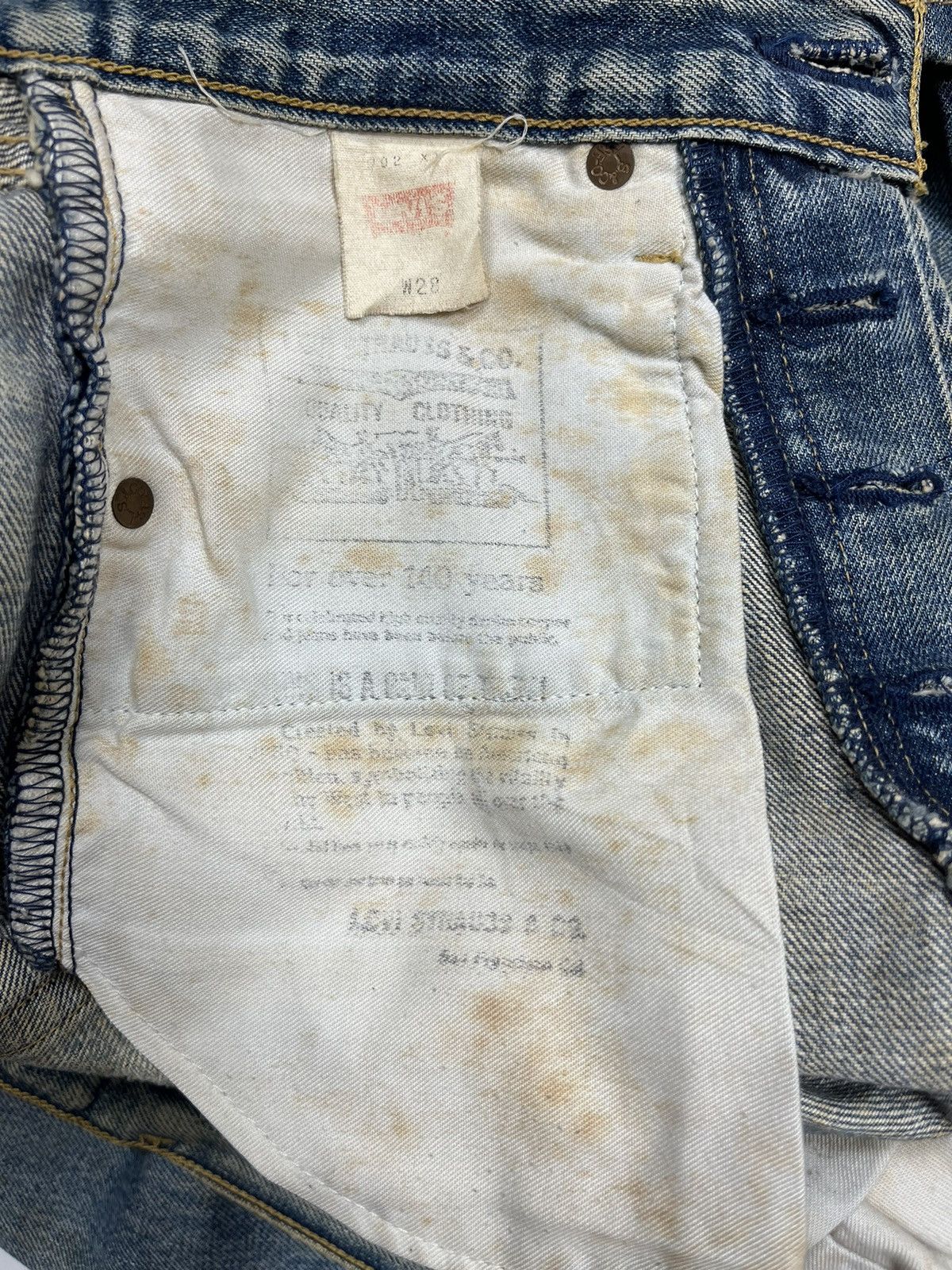 Levi's Vintage Levis 702 Big E Buckle Buckle Selvedge Distressed Size US 28 / EU 44 - 16 Thumbnail