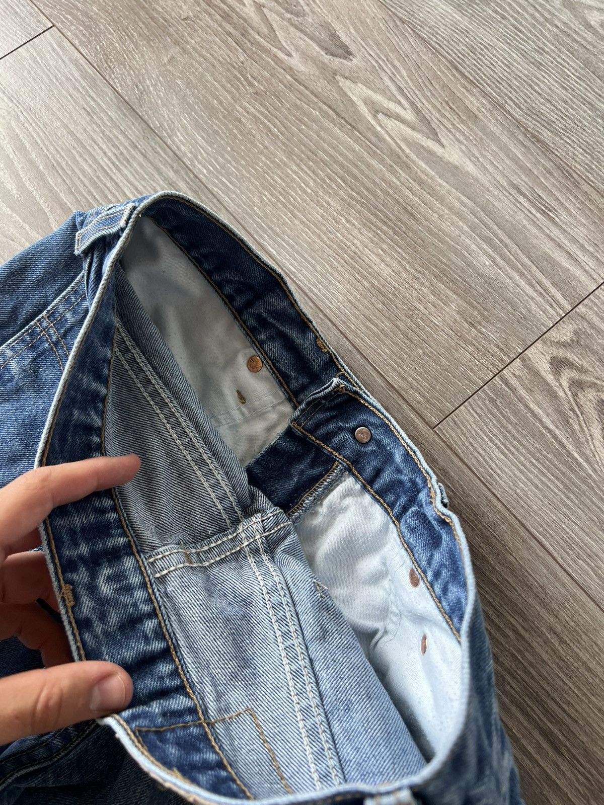 Levi's Vintage Levis Orange Tab Made in USA 90s Blue Denim Jeans Size US 32 / EU 48 - 10 Thumbnail