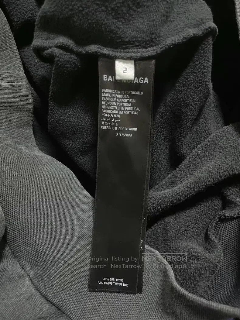 Balenciaga Balenciaga Washed-out Batman logo hooded sweatshirt Size US M / EU 48-50 / 2 - 4 Thumbnail