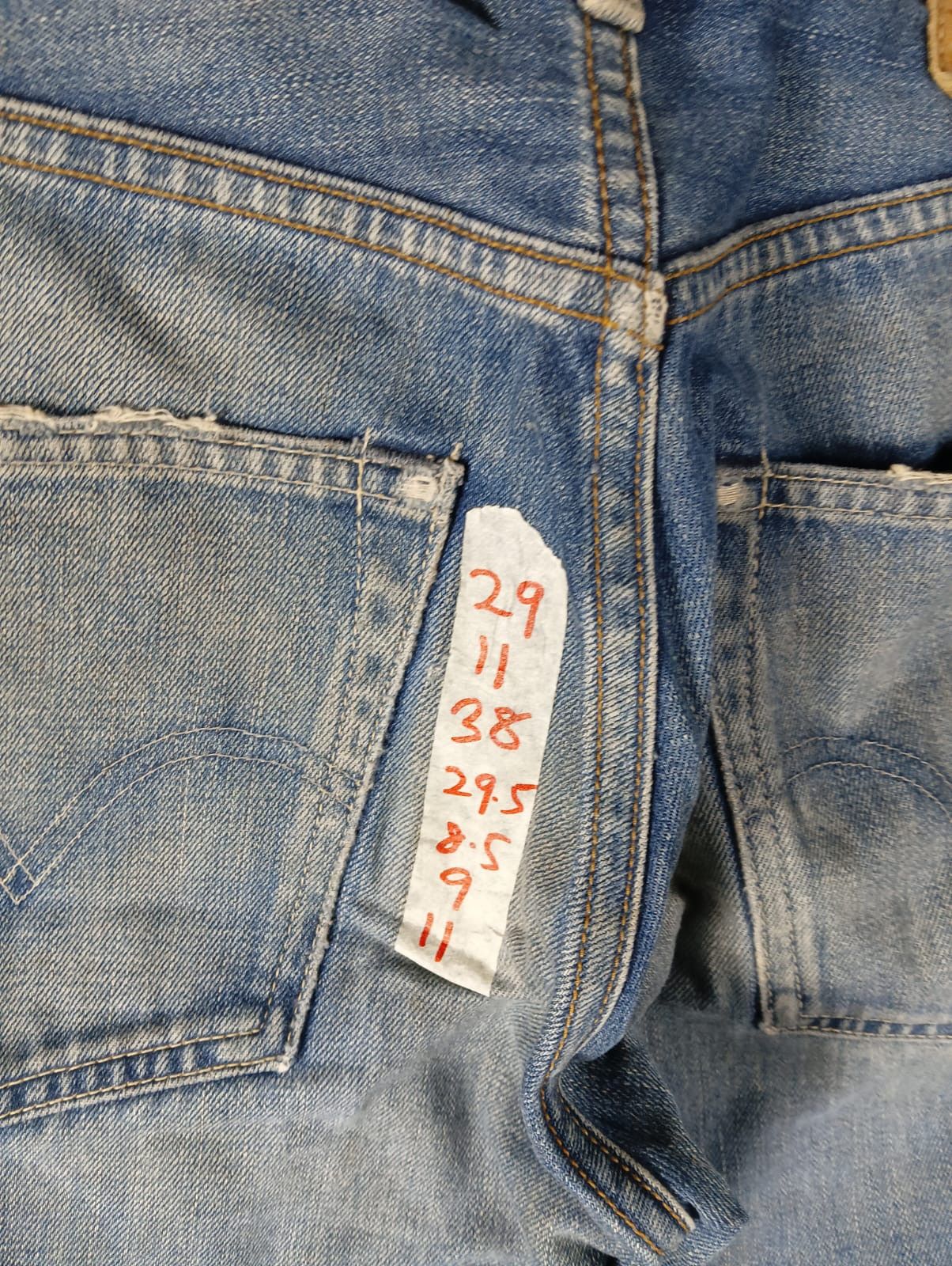 Levi's vintage Levis SelvAge 503 jeans distressed denim Size US 29 - 4 Thumbnail