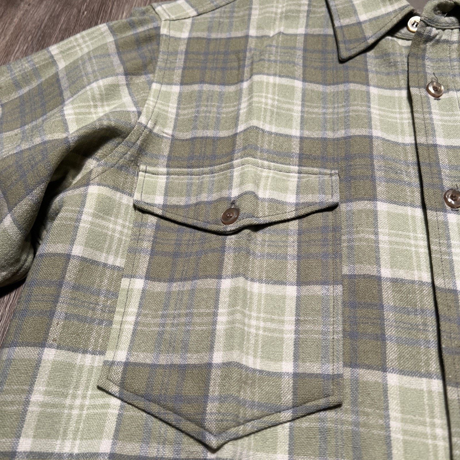 Pendleton 50s Pendleton Wool Plaid Flannel CPO Shirt Mens 15 1/4 VTG Size US L / EU 52-54 / 3 - 5 Thumbnail