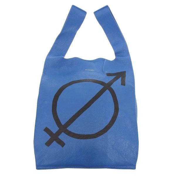 image of Balenciaga Supermarket Shopper Handbag in Blue, Women's