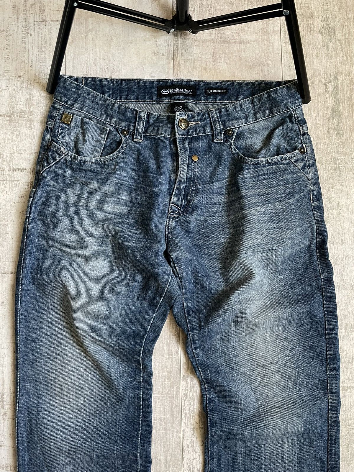 Ecko Unltd. Vintage 00’s Ecko Unltd Denim Baggy Jeans Rap Y2K Big Logo Size US 33 - 7 Thumbnail