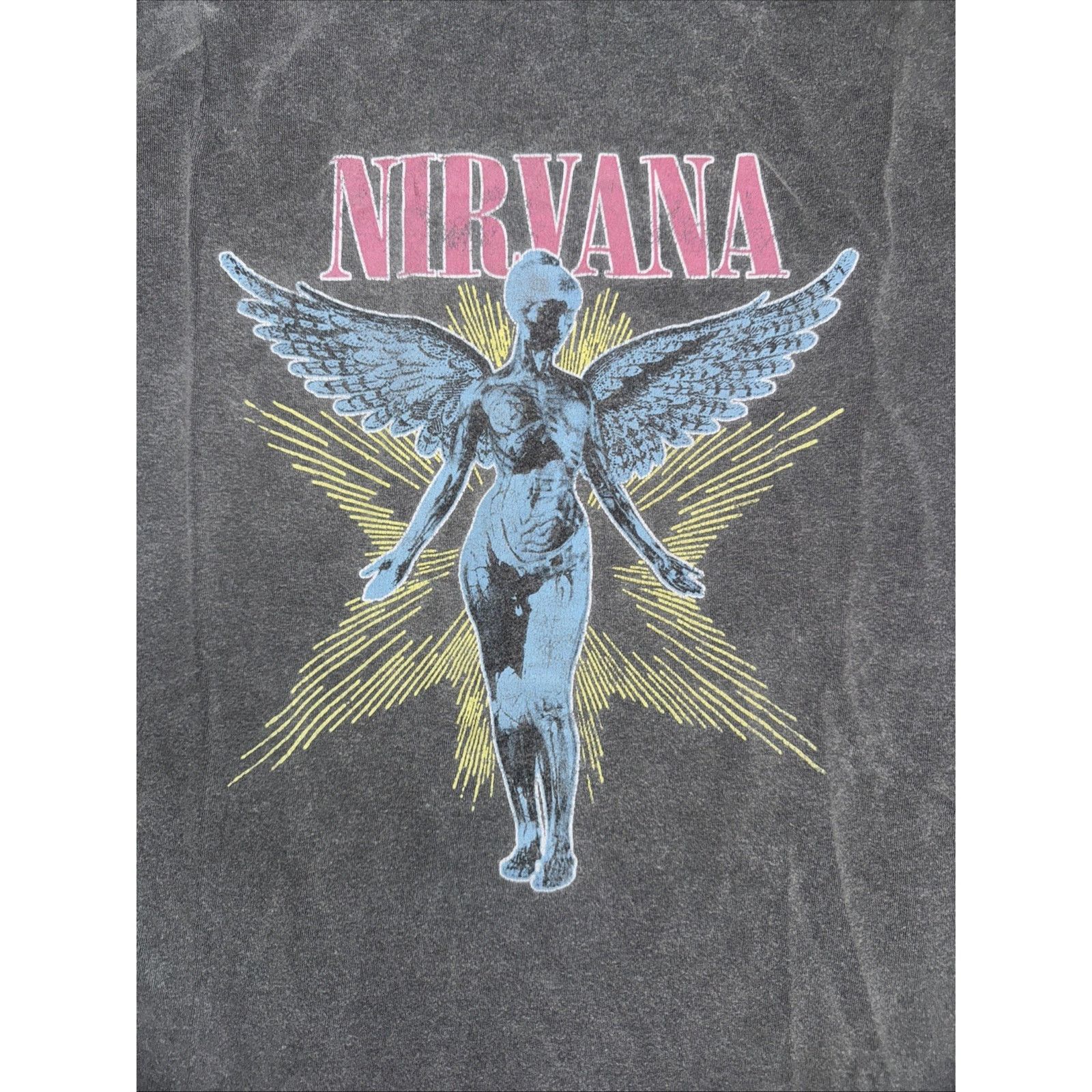 Band Tees × Nirvana Nirvana In Utero Band T-Shirt Gray XL Vintage Size US XL / EU 56 / 4 - 2 Thumbnail
