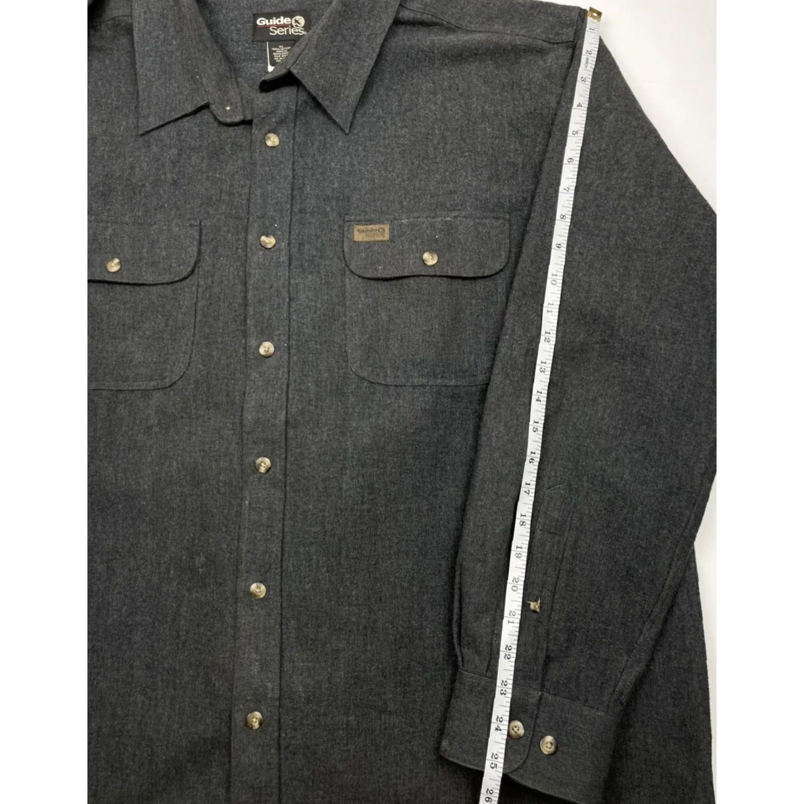 Vintage Guide Series Button-Up Shirt Mens XL Gray Chamois Long Sleeve Collared Nature 80s Size US XL / EU 56 / 4 - 5 Thumbnail