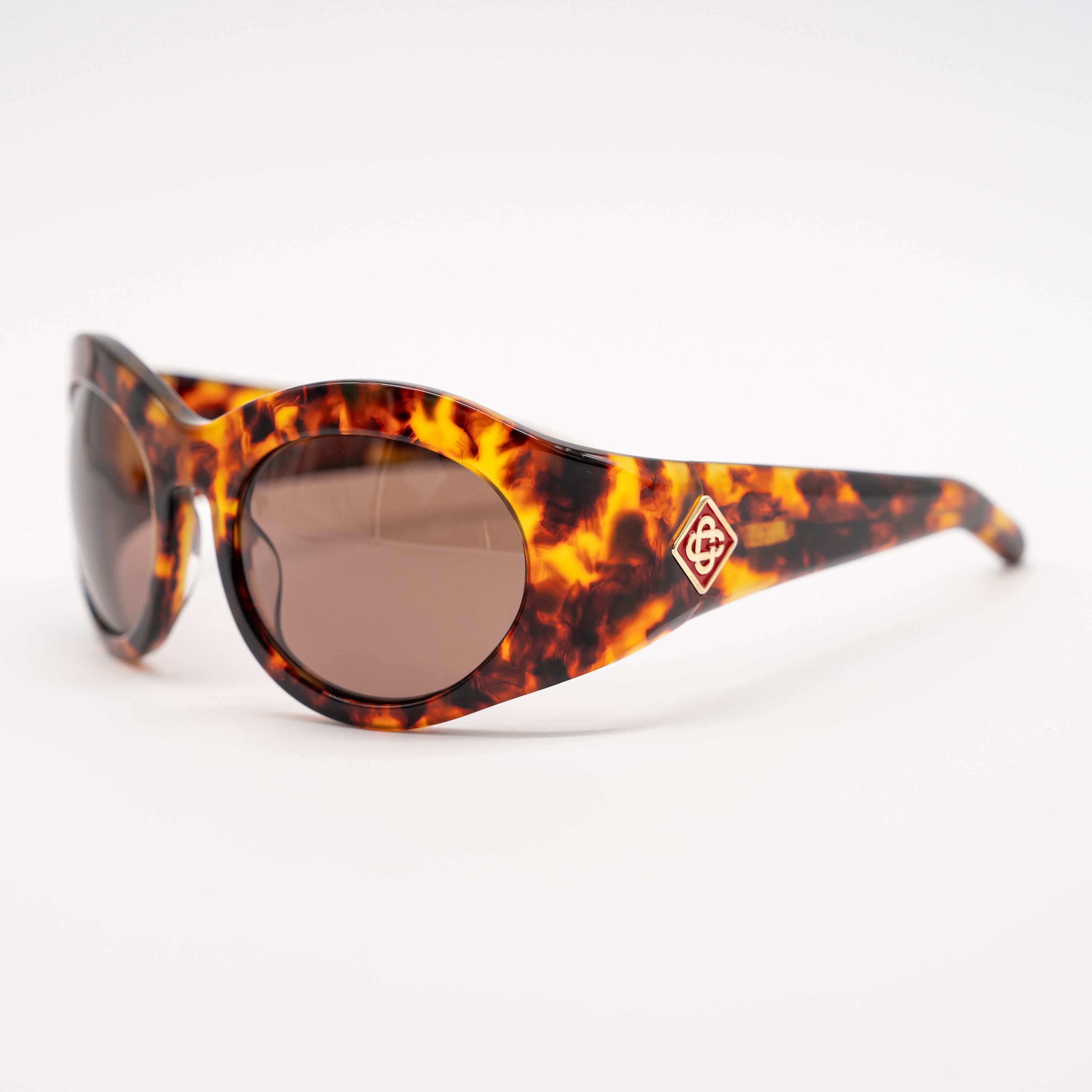 Casablanca CASABLANCA Round Goggle Acetate Sunglasses Tortoise Size ONE SIZE - 2 Thumbnail