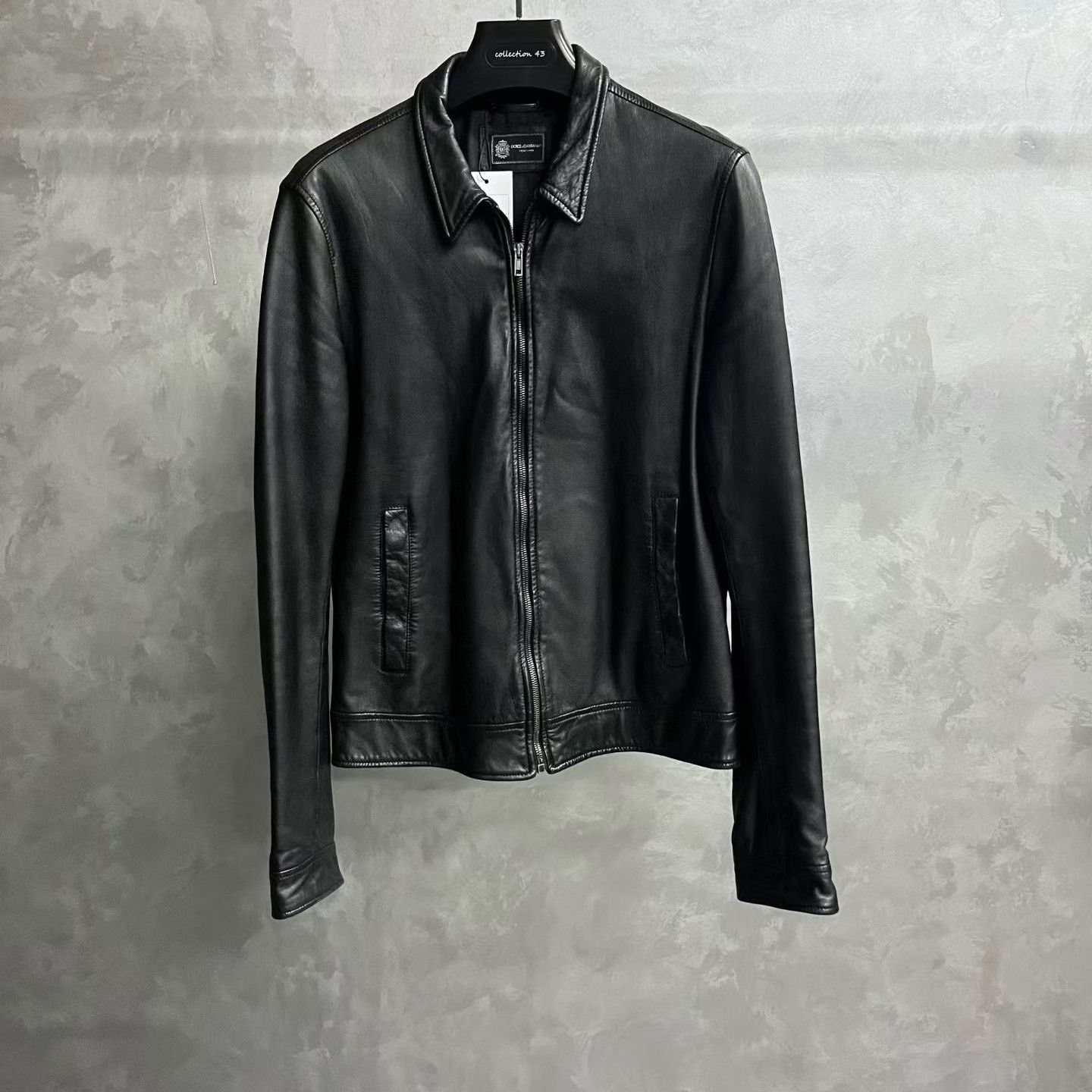 Dolce & Gabbana Dolce&Gabbana Black Lapel Leather Jacket Size US M / EU 48-50 / 2 - 1 Thumbnail