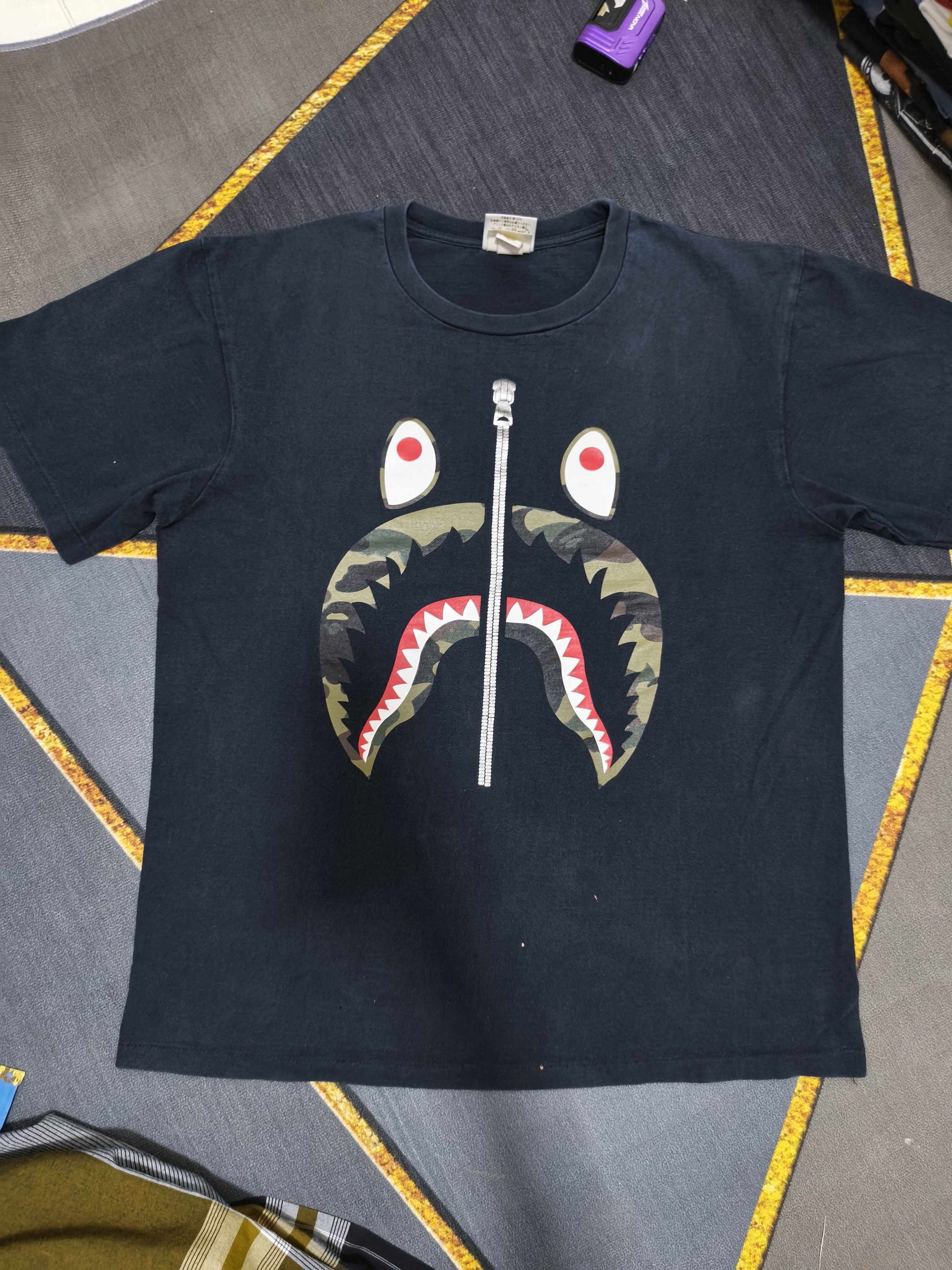 Bape BAPE Shark Face Camo Zip Tee – A Bathing Ape Size US L / EU 52-54 / 3 - 1 Thumbnail