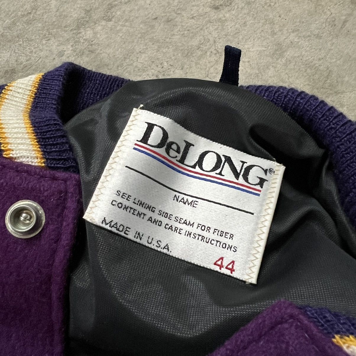 NBA × Vintage Vintage 80’s NBA Los Angeles Lakers 🇺🇸 Delong Varsity Jacket Size US XL / EU 56 / 4 - 9 Thumbnail