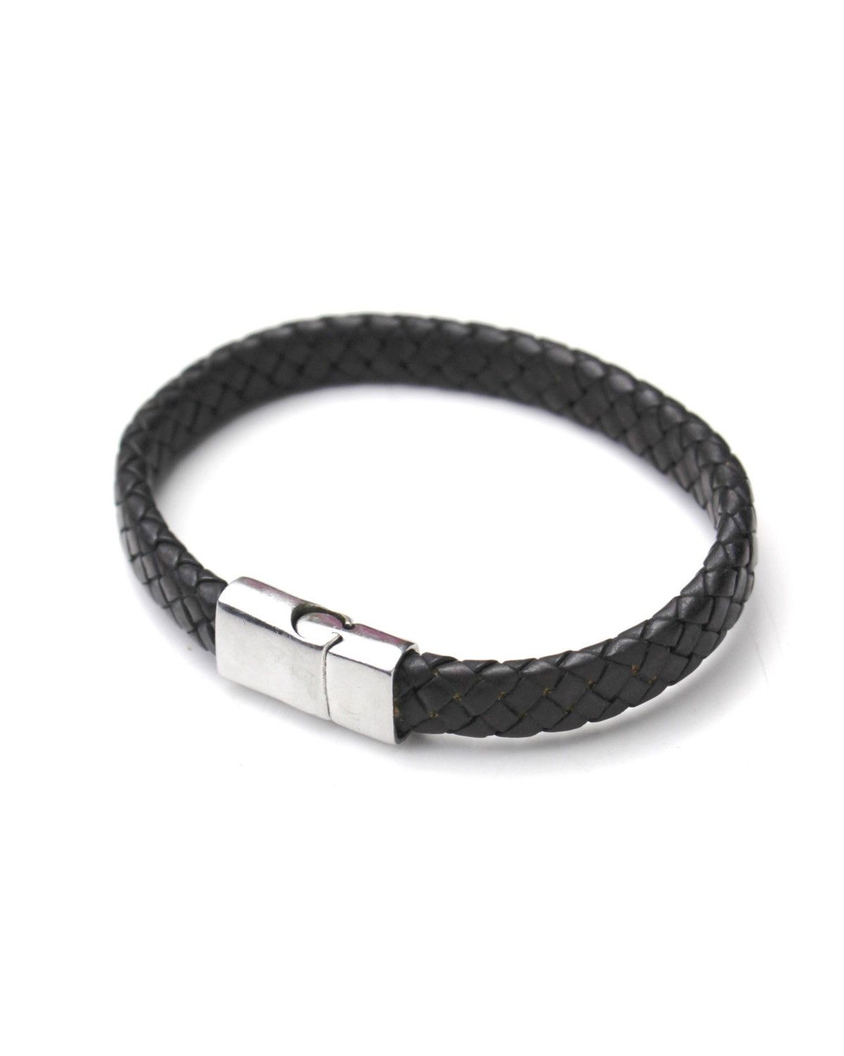 Vintage 2000S JAPANESE MADE BRAIDED LEATHER MAGNETIC CLASP BRACELET Size ONE SIZE - 1 Thumbnail