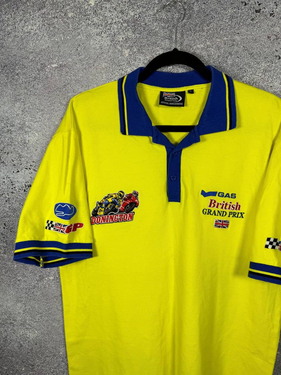 Vintage Vintage GAS British Grand Prix Donington Motorcycle Racing Size US L / EU 52-54 / 3 - 4 Thumbnail