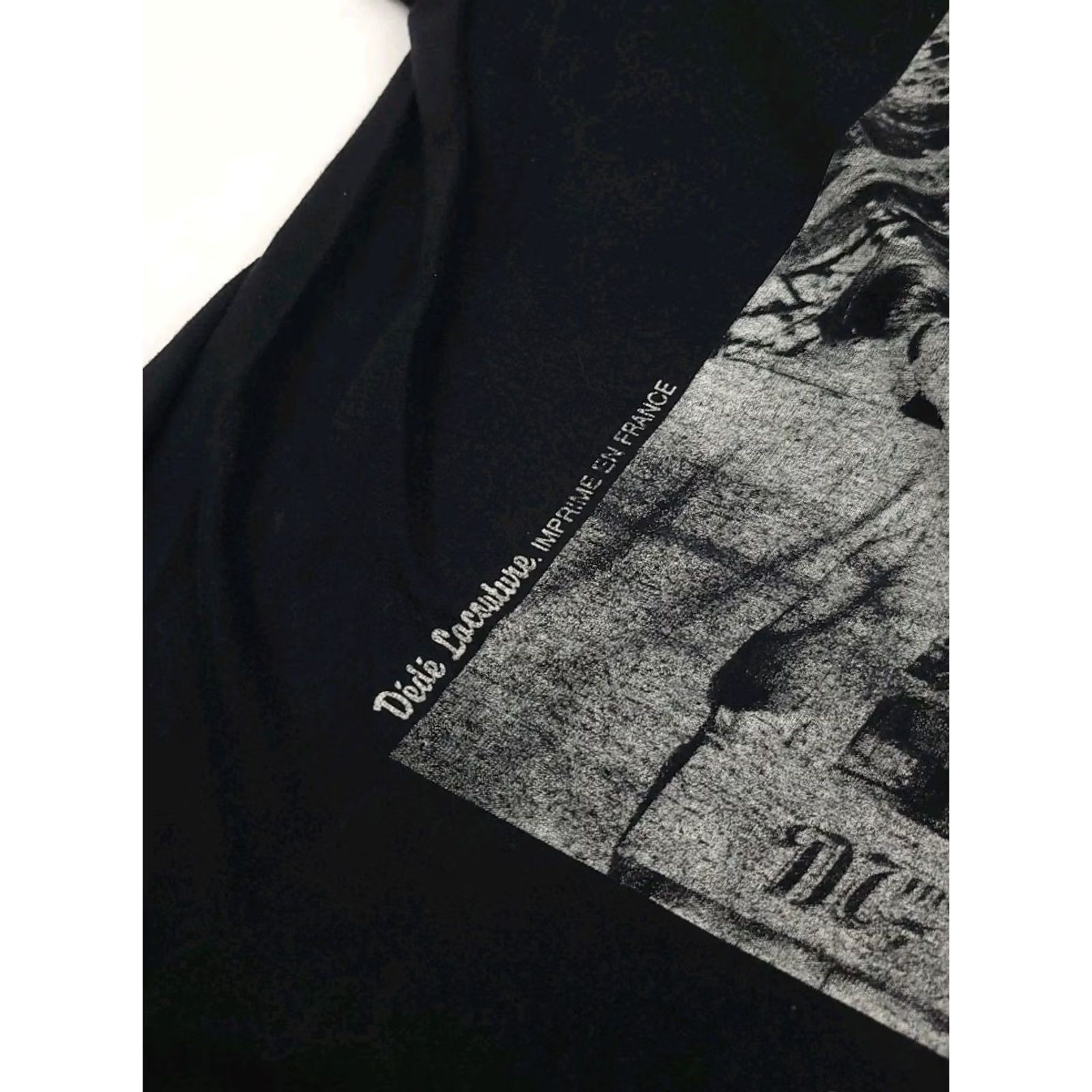 Vintage VINTAGE Paris France Photo Print T Shirt Black 50s 80s 90s Read* T-Shirt Men M Short Sleeve Crew Neck Vintage/Used Size US M / EU 48-50 / 2 - 3 Thumbnail