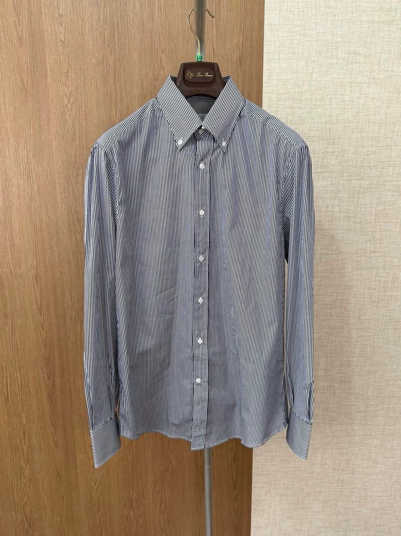 Brunello Cucinelli Brunello Cucinelli Men's Cotton Shirt - dmc Size US M / EU 48-50 / 2 - 1 Thumbnail