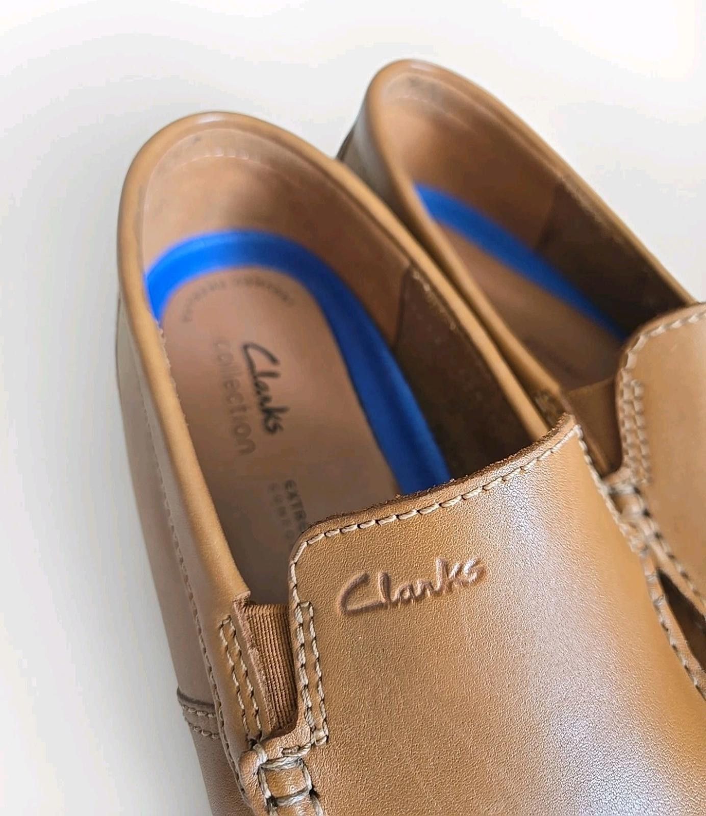 Clarks Clarks Mens 8.5 Markman Tan Leather Slip On Loafer Shoes Size US 8.5 / EU 41-42 - 7 Thumbnail