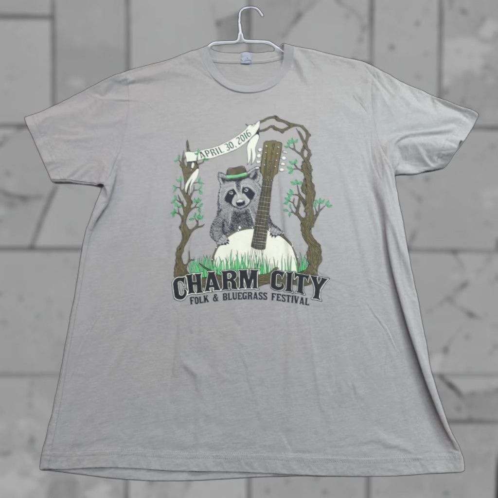 Doublet VINTAGE Baltimore Bluegrass Festival T-shirt L Gray Double-Sided 2016 Ricky Skaggs Men Short Sleeve Crew Neck Cotton Jersey Graphic Print Shirt Size US L / EU 52-54 / 3 - 1 Thumbnail