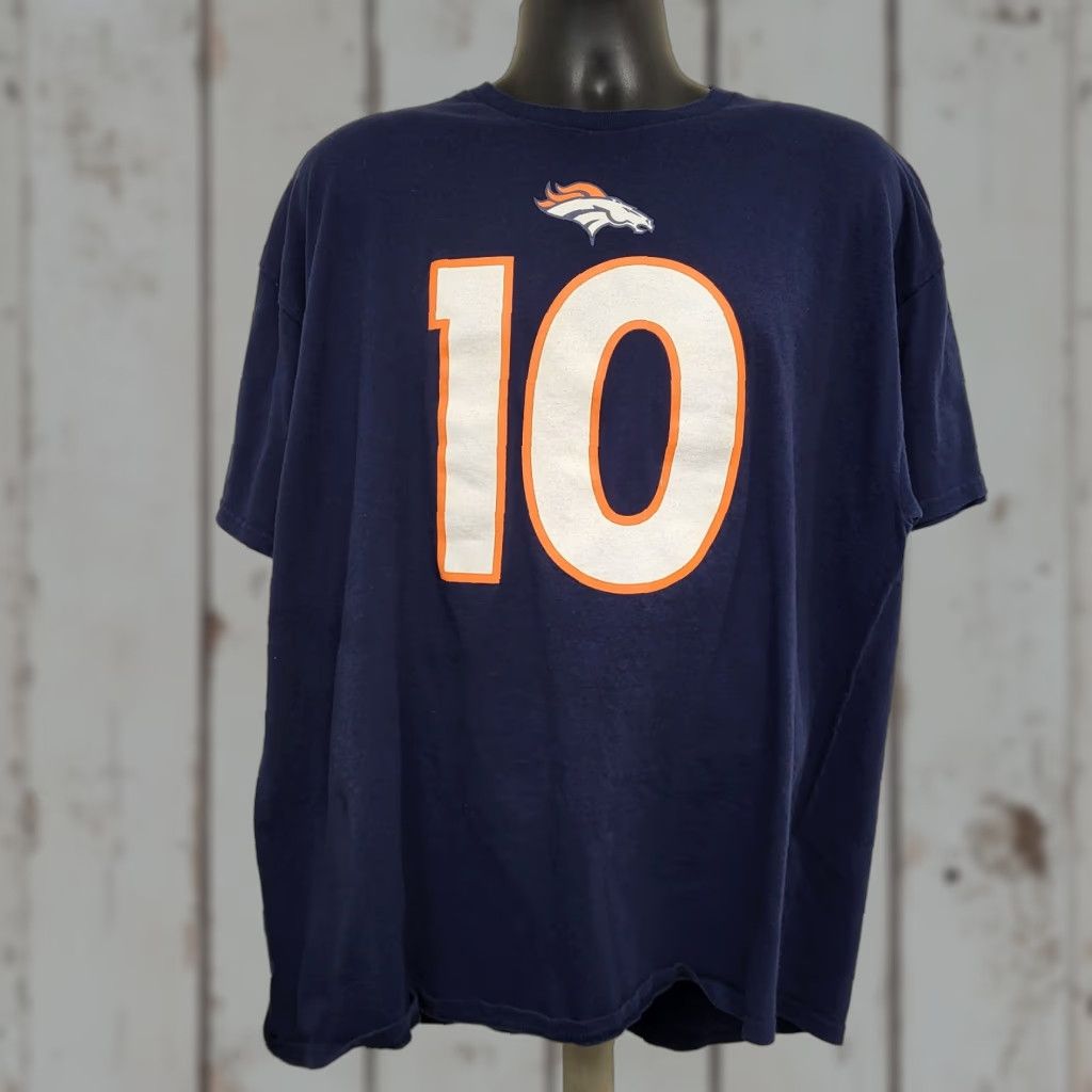 NFL NFL Denver Broncos Shirt Men's XL Jerry Jeudy Blue 100% Cotton Gildan 5000 EUC Size US XXL / EU 58 / 5 - 1 Thumbnail
