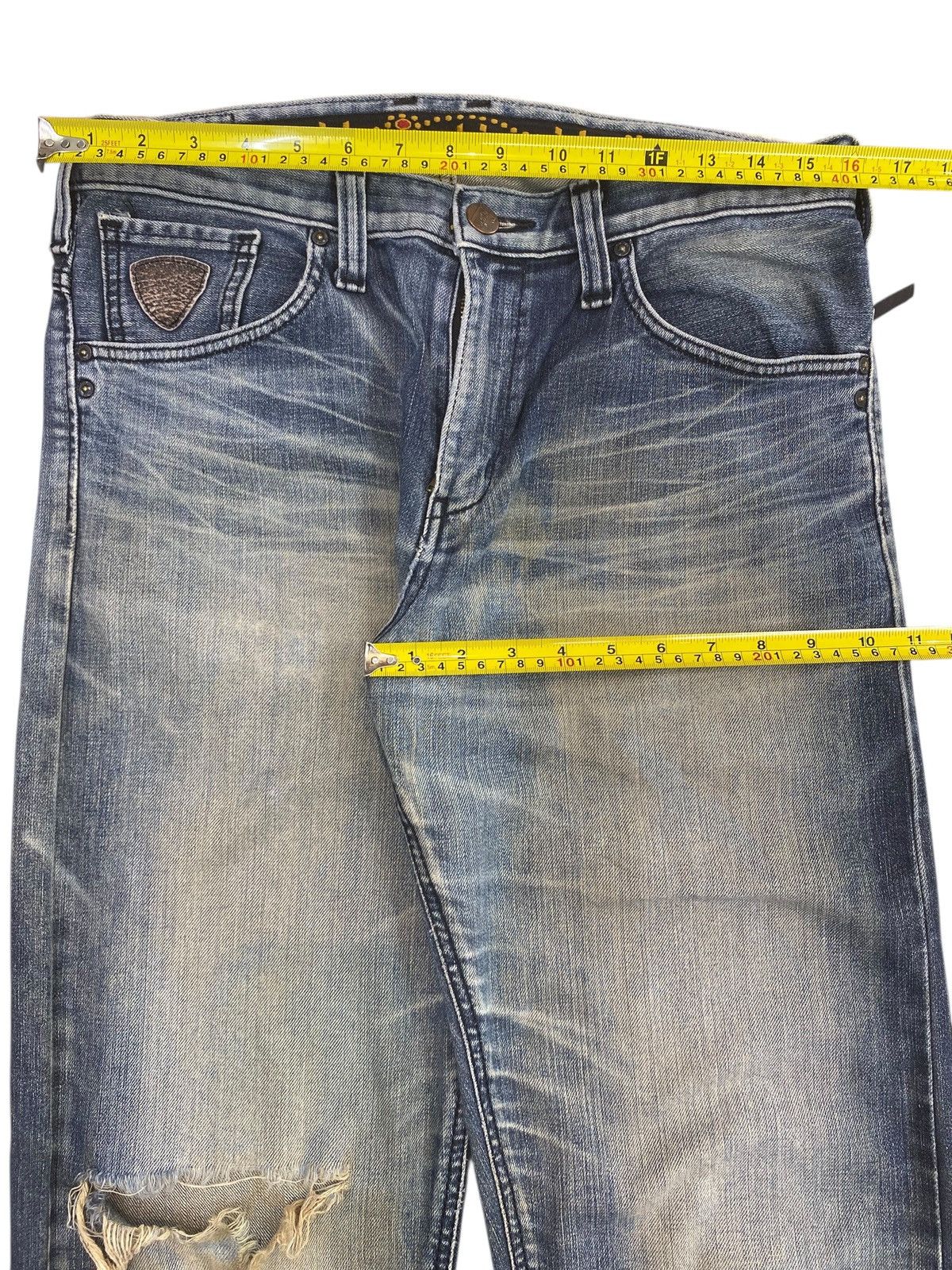 Edwin Vintage Edwin Rusty Mud Wash Style Ripped Jeans Size US 32 / EU 48 - 5 Thumbnail