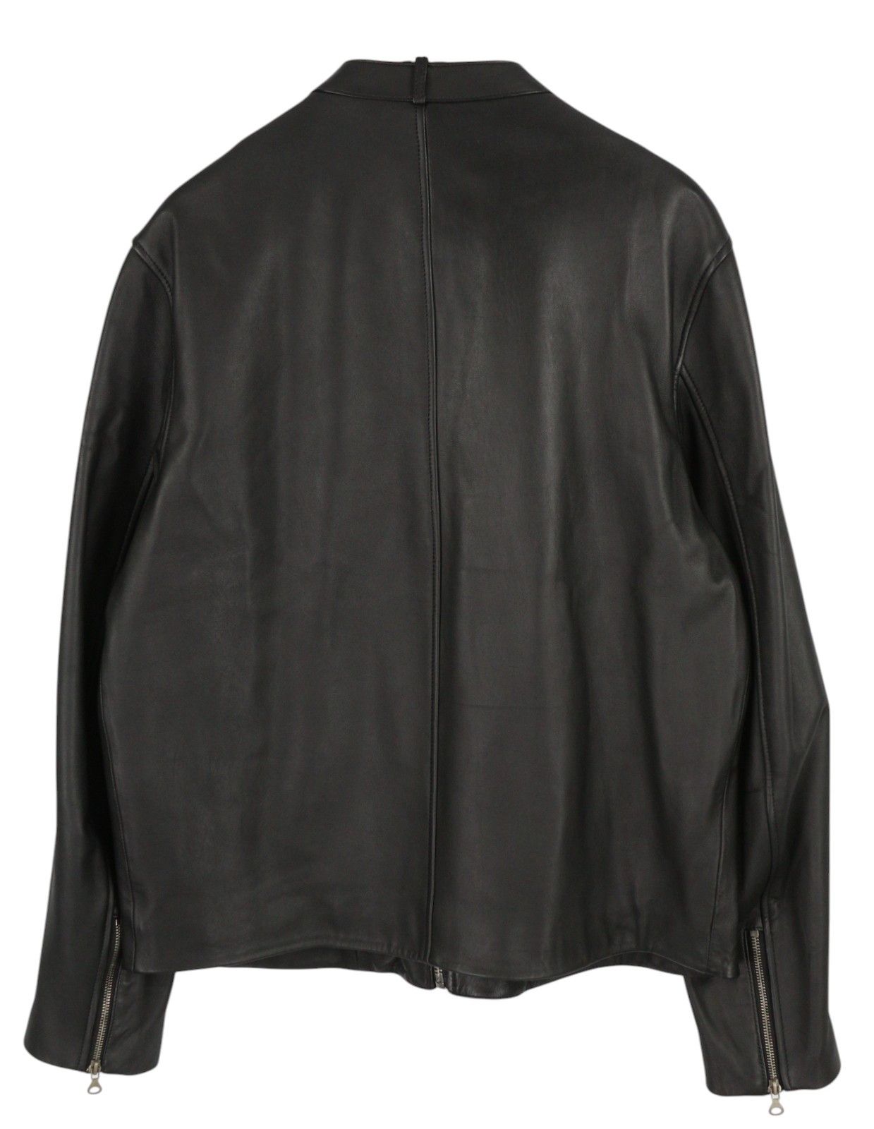 Diesel L-METALO 54 Black Sheepskin Leather Zip Logo Jacket 82855 Size US L / EU 52-54 / 3 - 3 Thumbnail