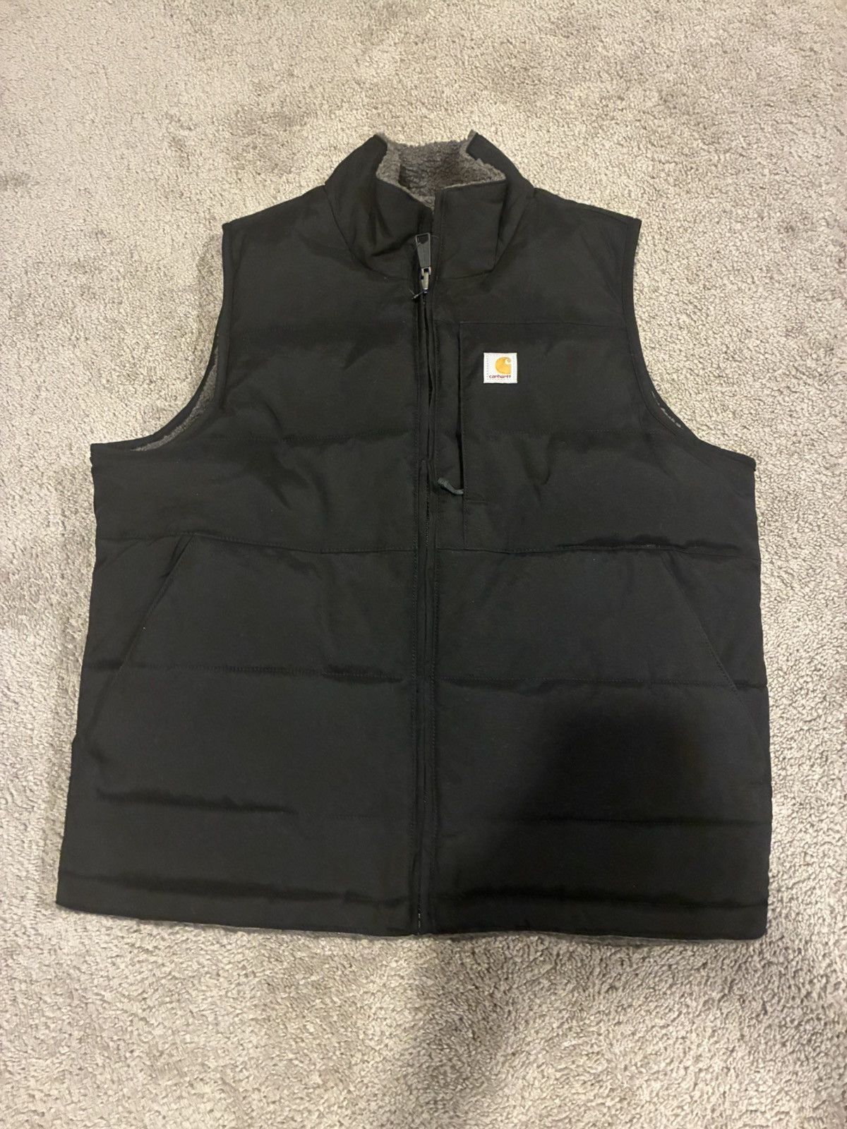 Carhartt Carhartt Black Sherpa-Lined Vest Mens S Size US S / EU 44-46 / 1 - 1 Thumbnail