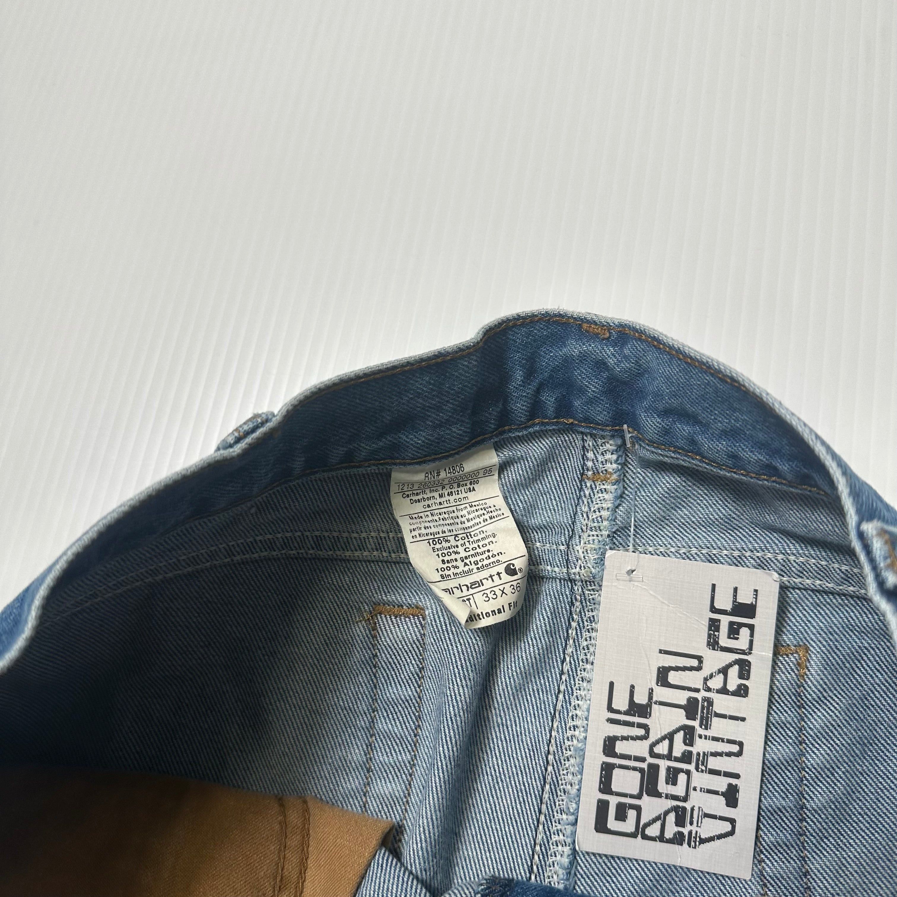 Carhartt Vintage Carhartt Medium Wash Carpenter Denim 33 Size US 33 - 5 Thumbnail