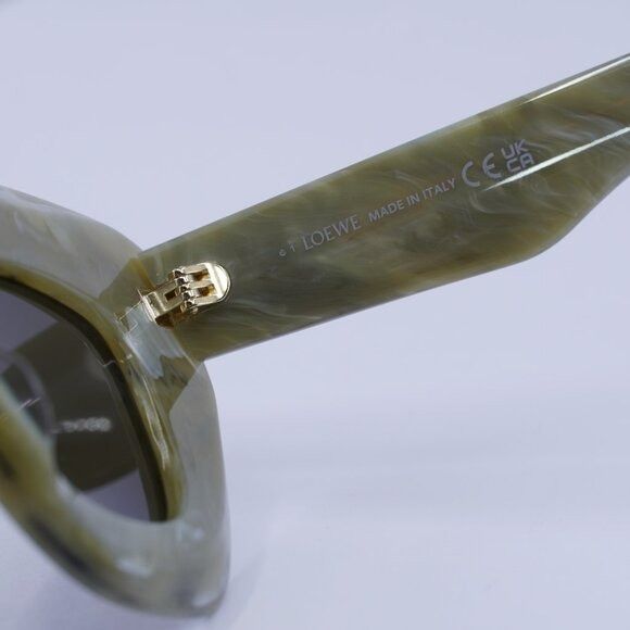 Loewe 🕶️ New Loewe LW40127I 60E Sunglasses - Green Marble Frame Size ONE SIZE - 9 Thumbnail