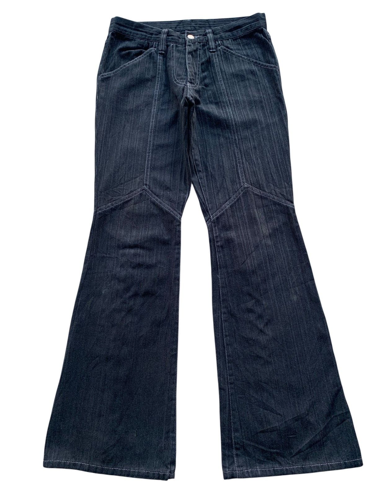 Tornado Mart TORNADO MART FLARE LACE UP PUNK KMRII STYLE RARE DENIM Size US 31 - 4 Thumbnail