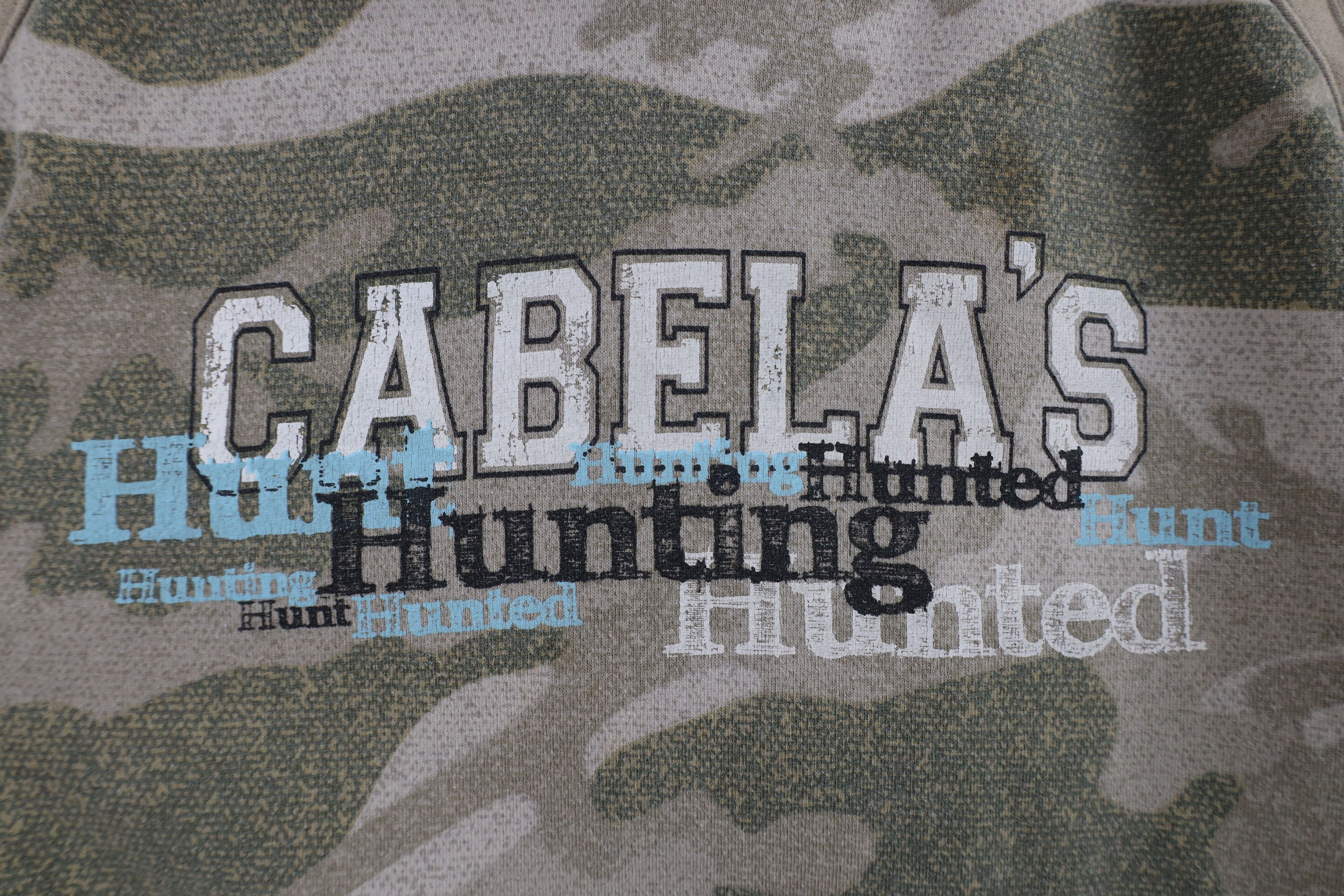 Cabelas × Vintage Vintage Y2K Cabelas Spell Out Camouflage Hoodie Sweatshirt Size XL / US 12-14 / IT 48-50 - 5 Thumbnail