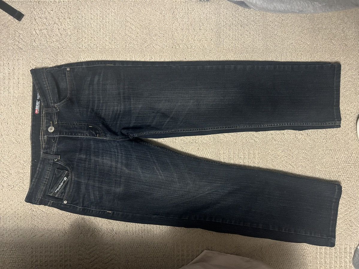 Diesel Dark Blue Straight Diesel Jeans Size US 33 - 1 Thumbnail
