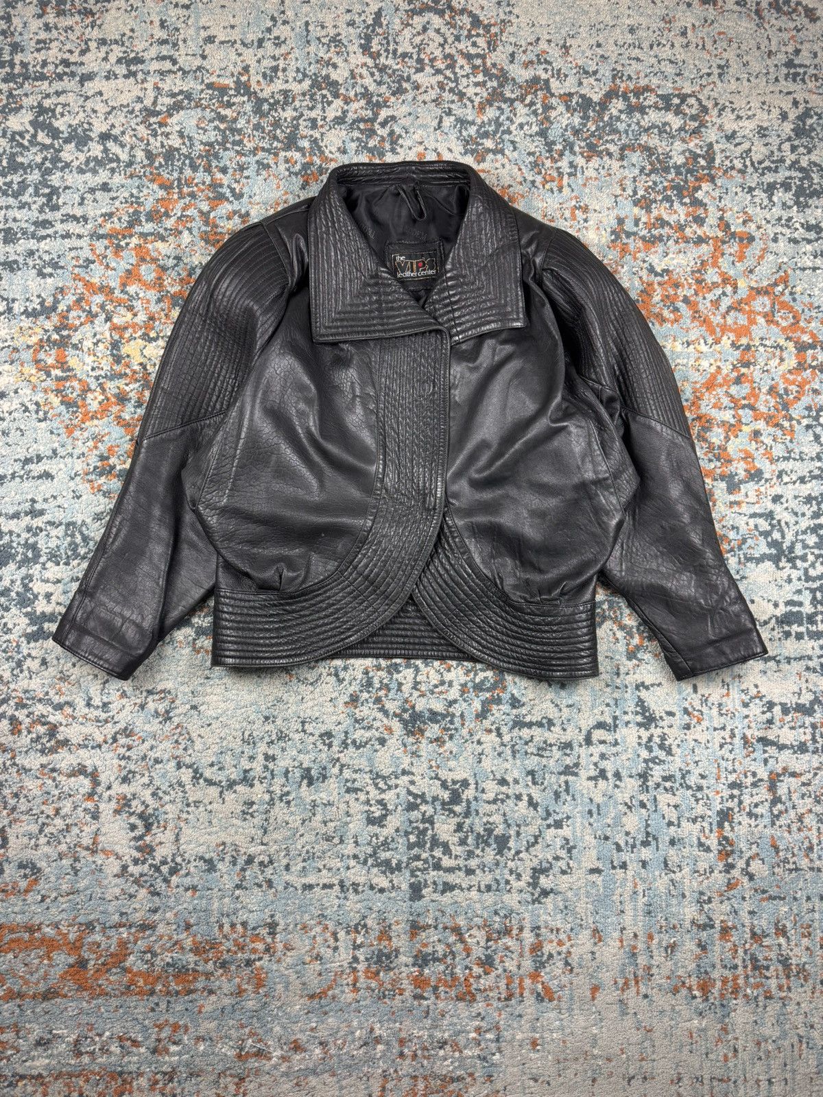 Japanese Brand × Vintage Vintage 90s crazy real leather avant garde design jacket Size M / US 6-8 / IT 42-44 - 1 Thumbnail